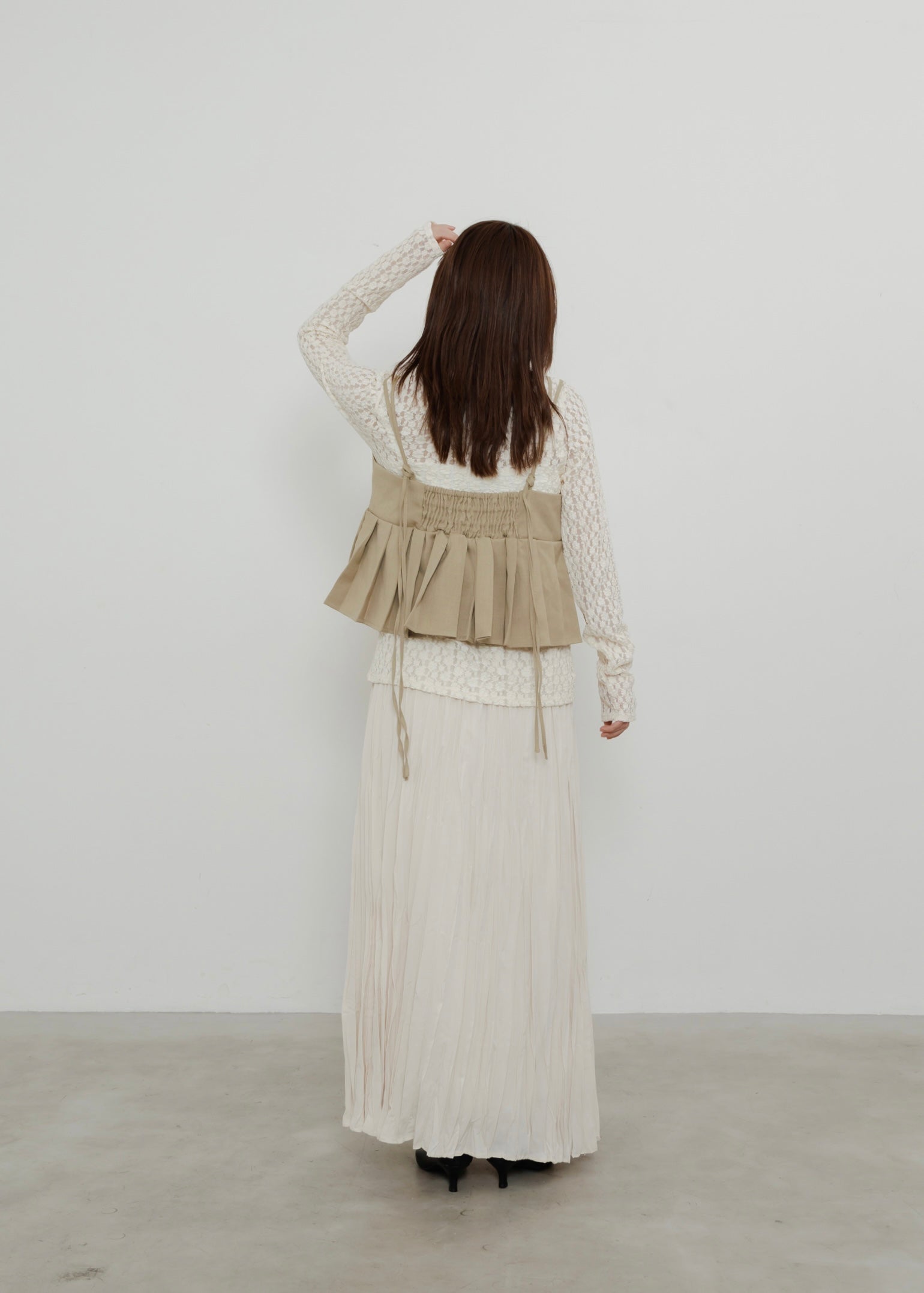 CRUSH PLEATS SKIRT