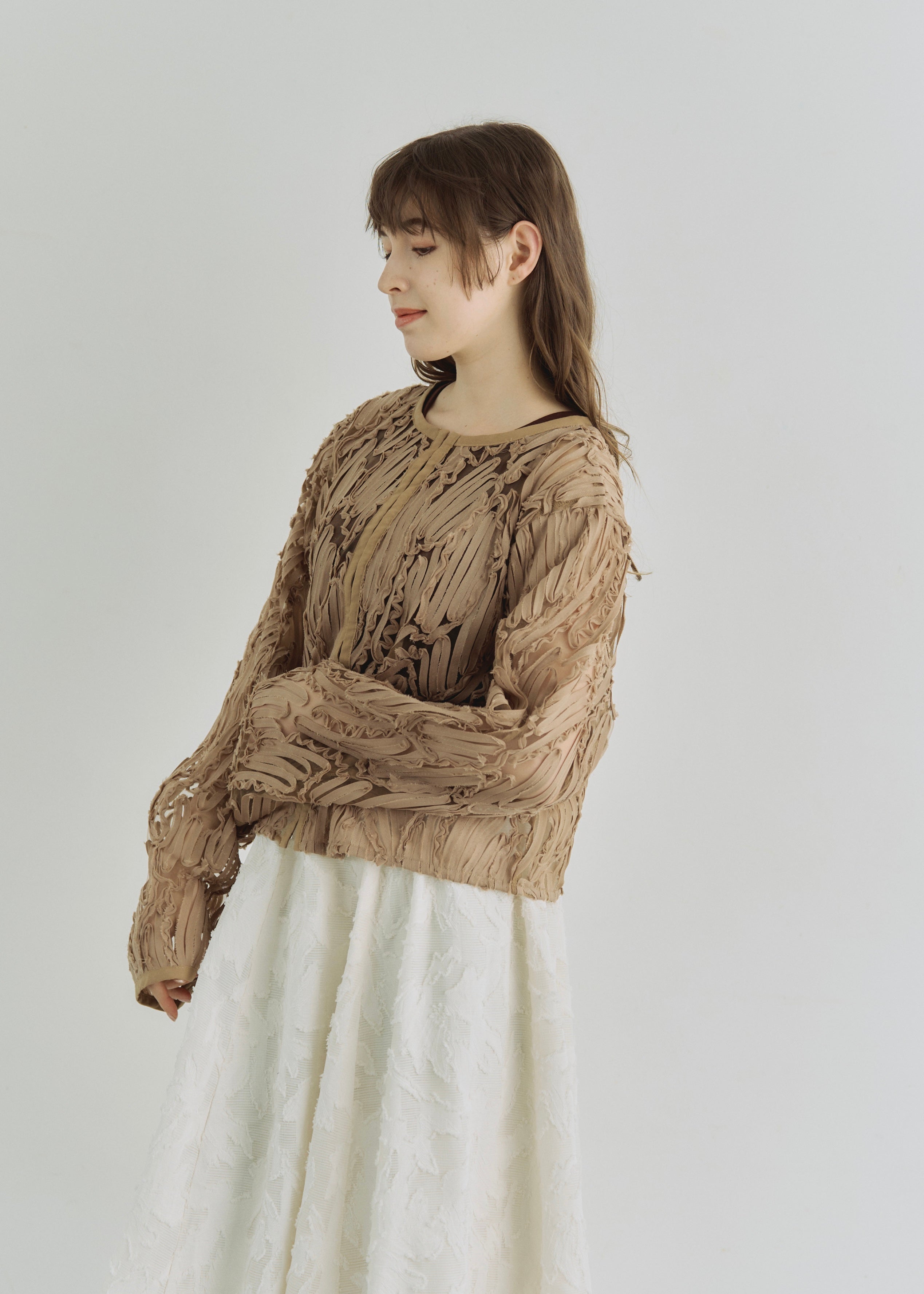 EMBROIDRED TULLE CARDIGAN