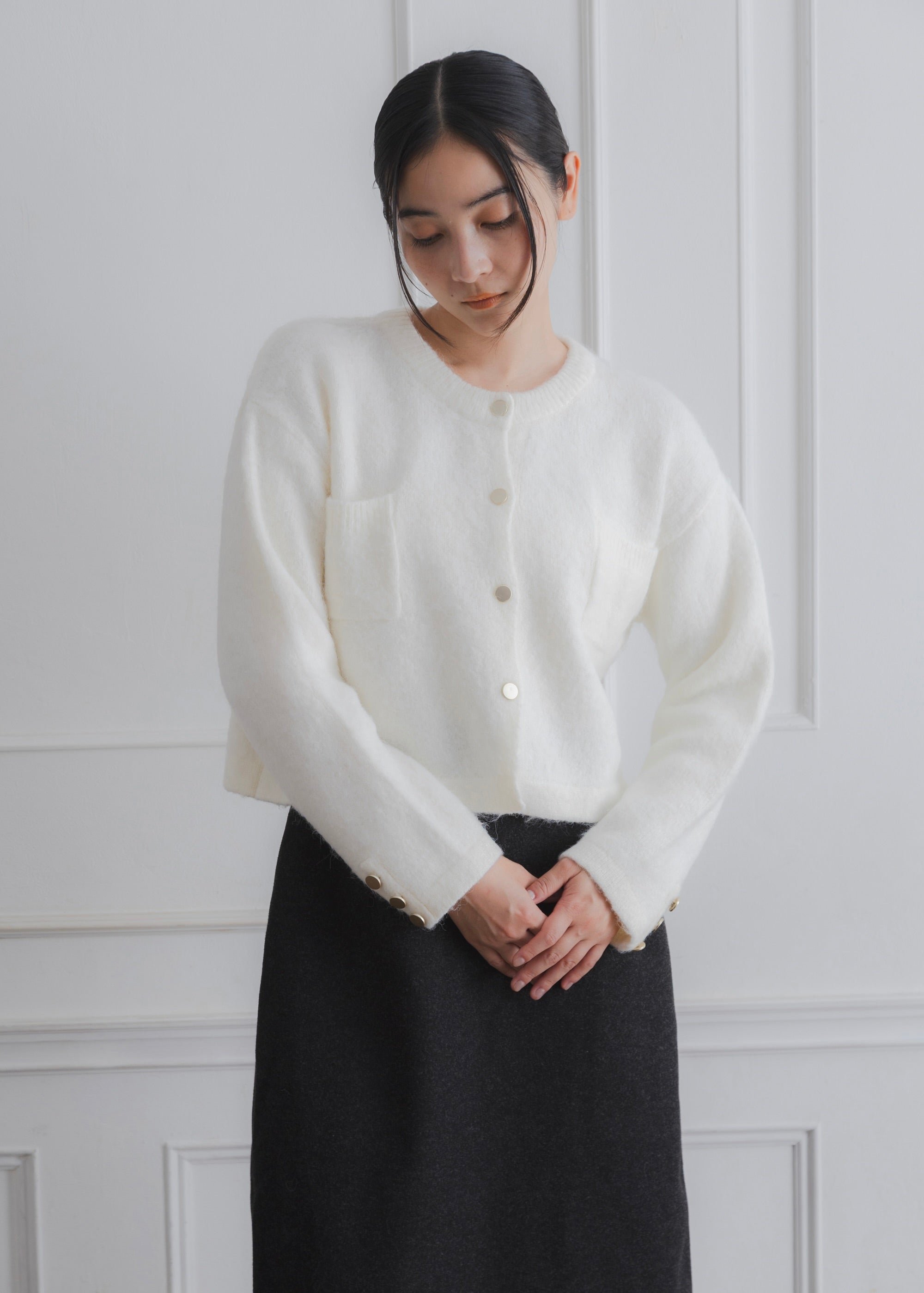 CROPPED SHAGGY CARDIGAN