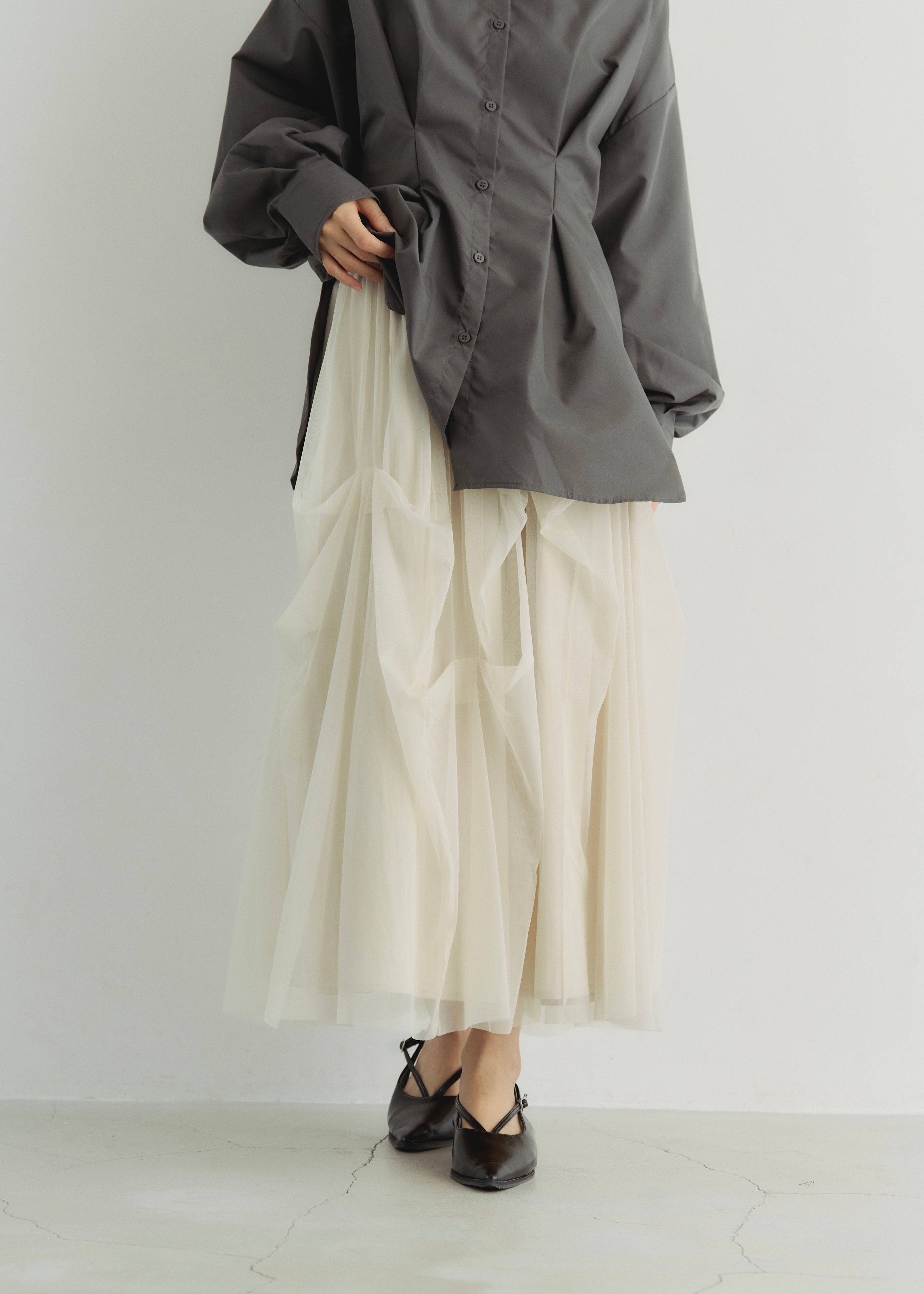 TULLE GATHER SKIRT