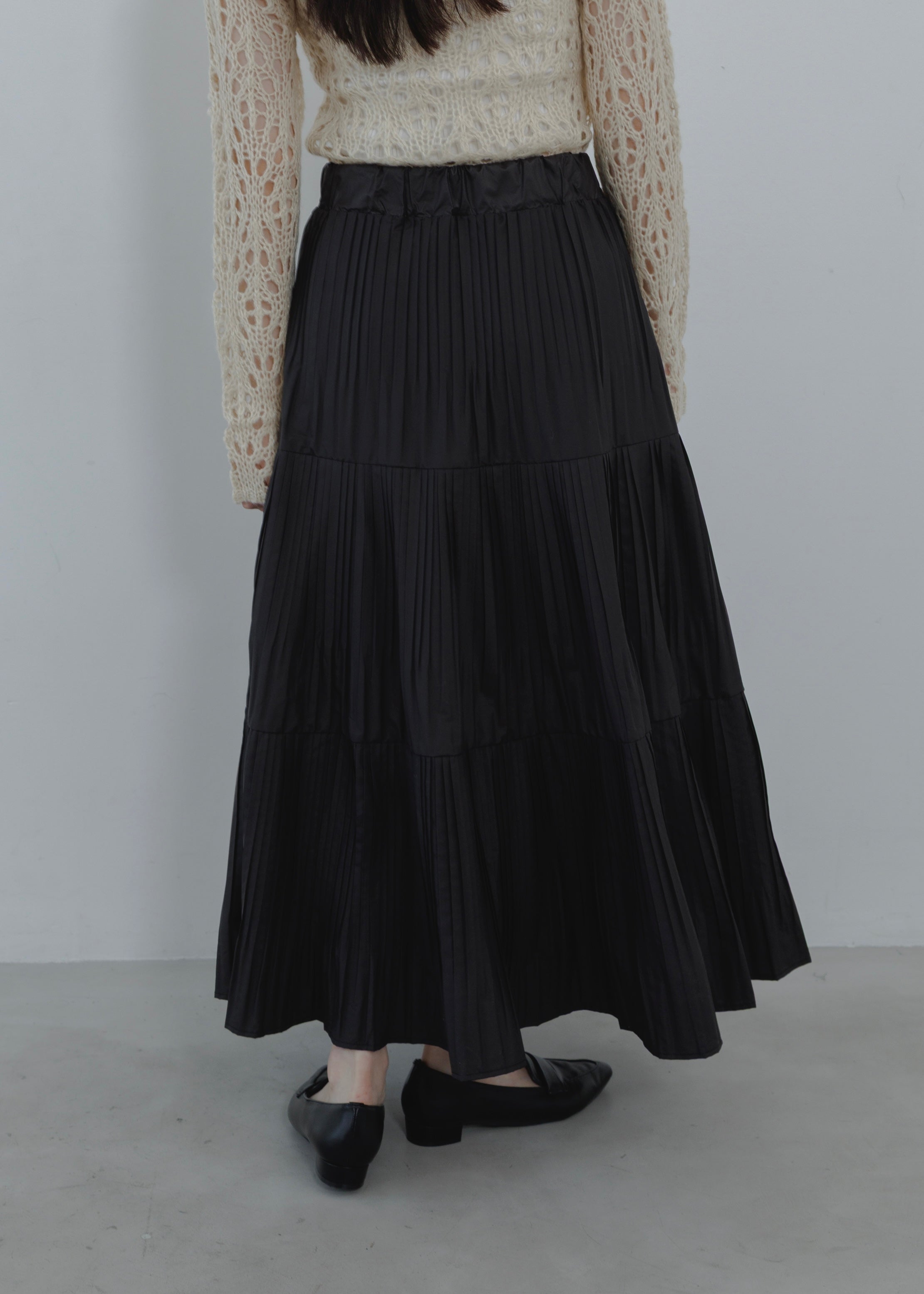 TIERED PLEATS SKIRT