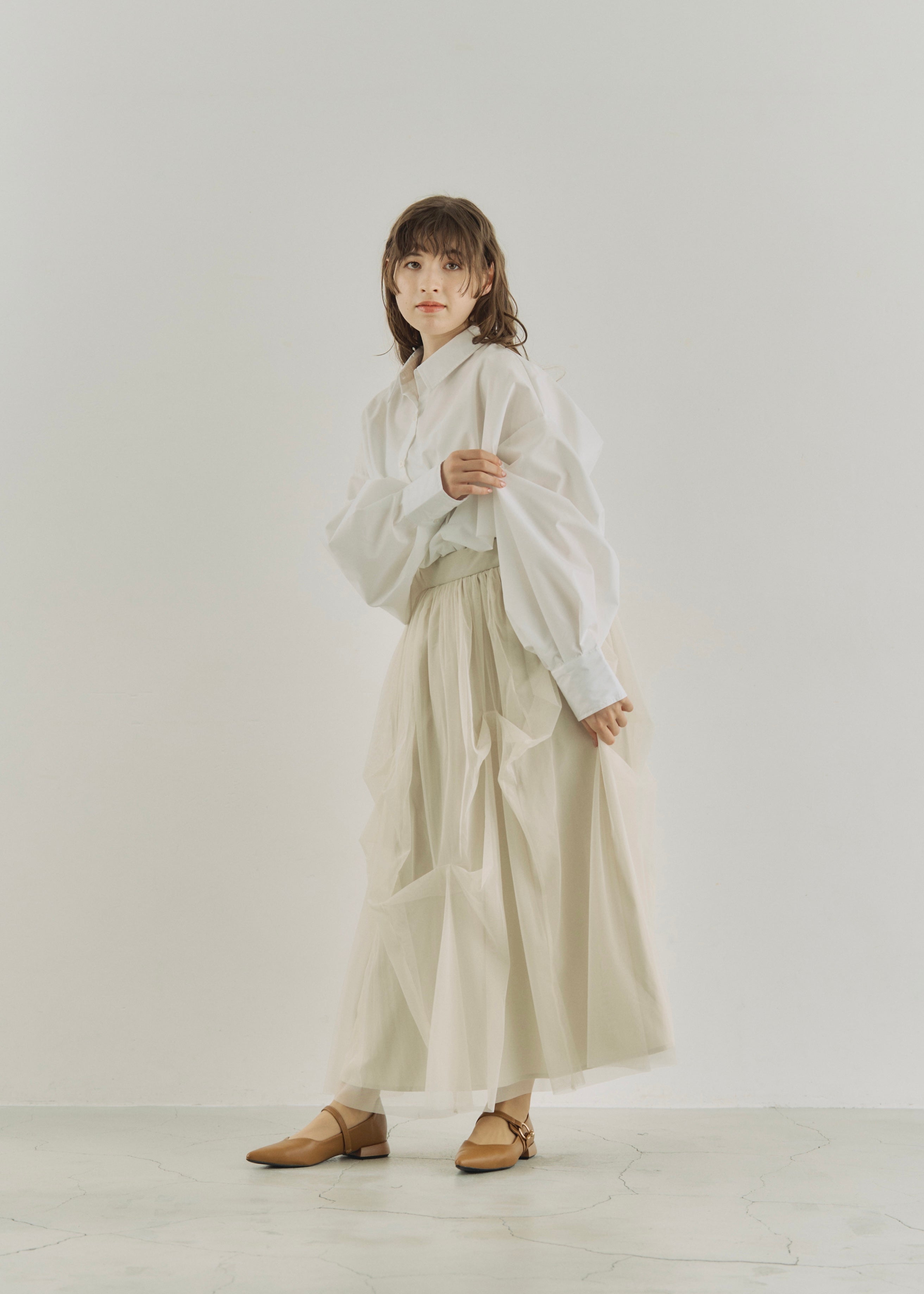TULLE GATHER SKIRT