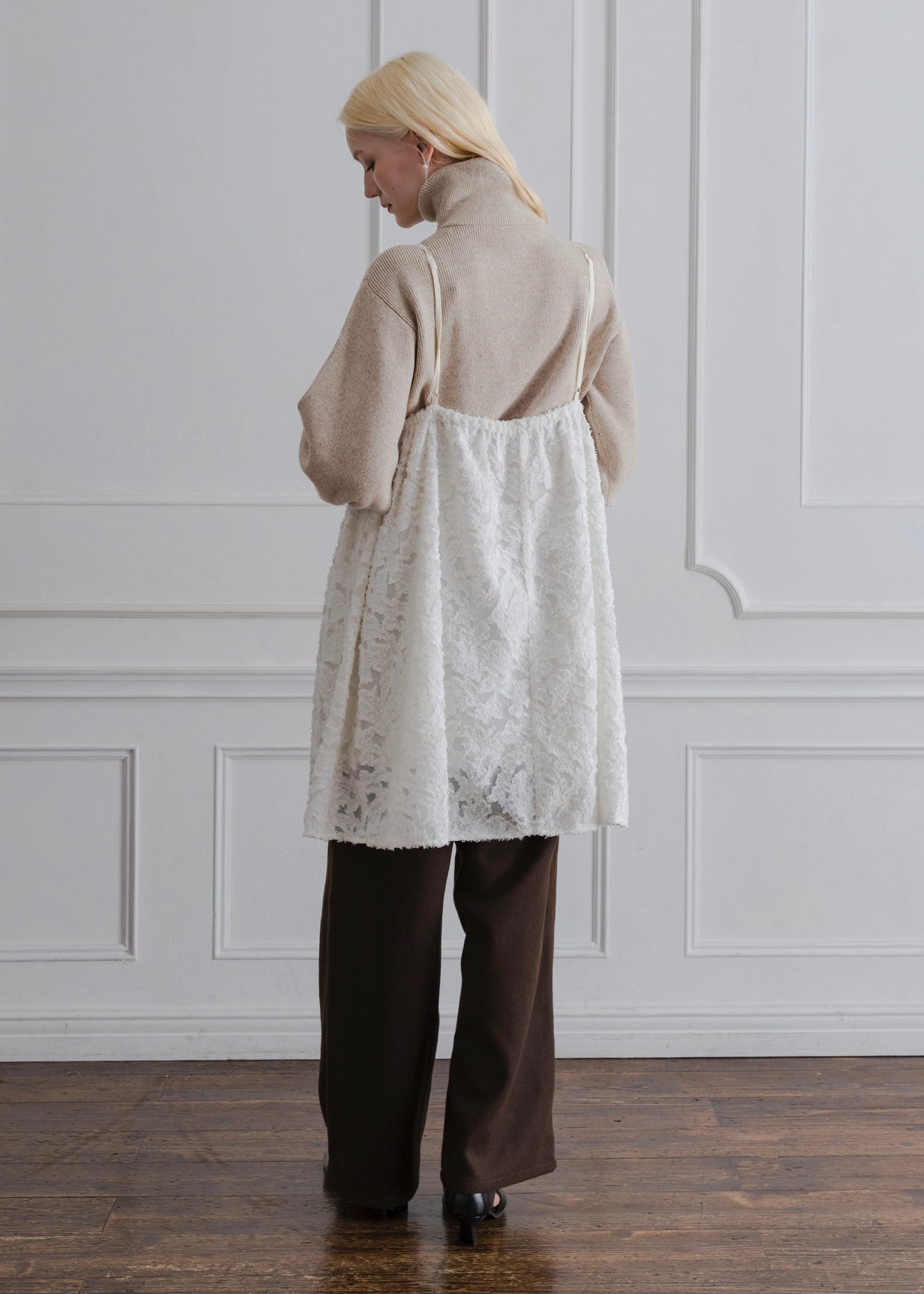 SHEER JACQUARD TUNIC CAMISOLE