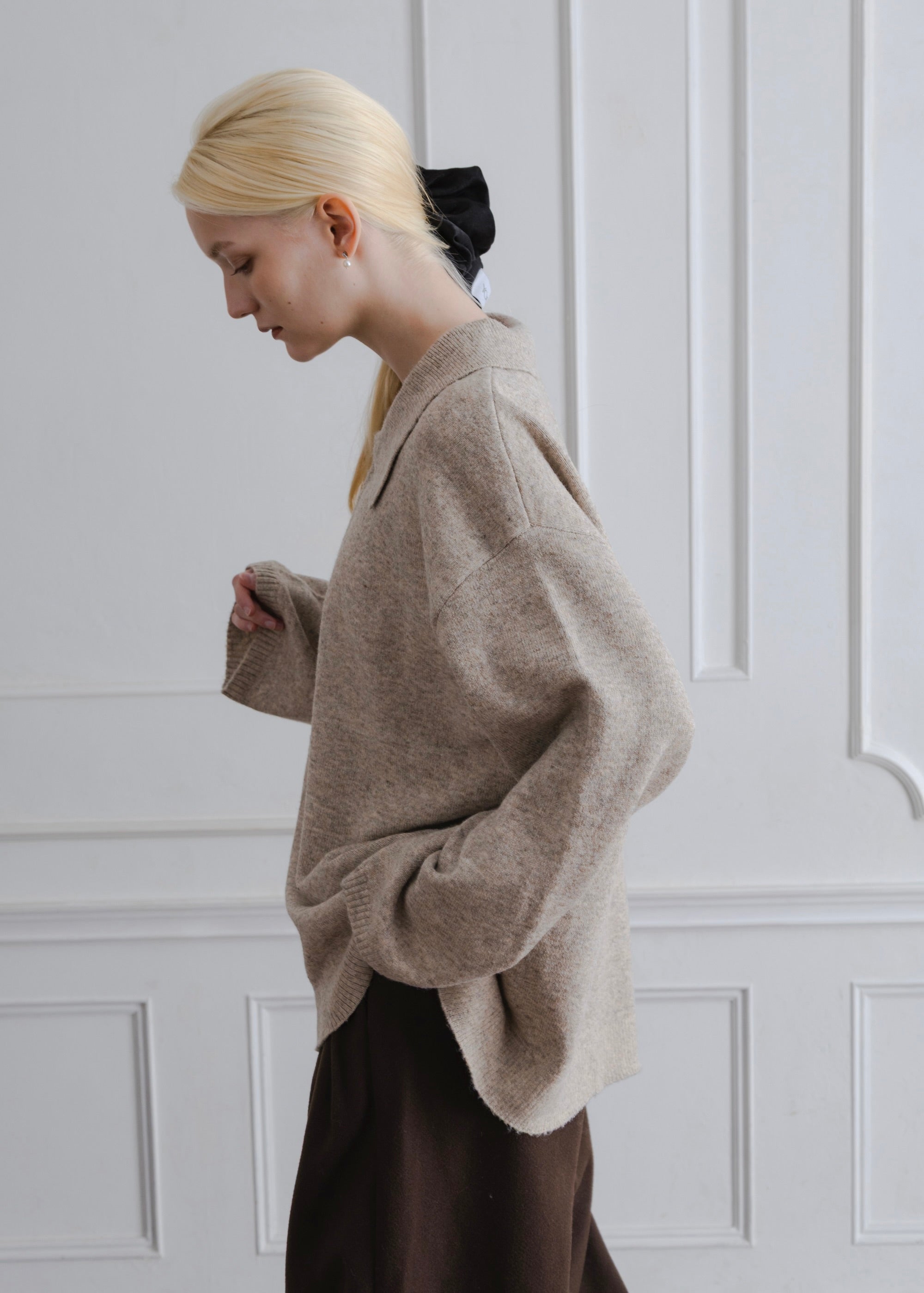 WOOL BLEND SKIPPER PULLOVER