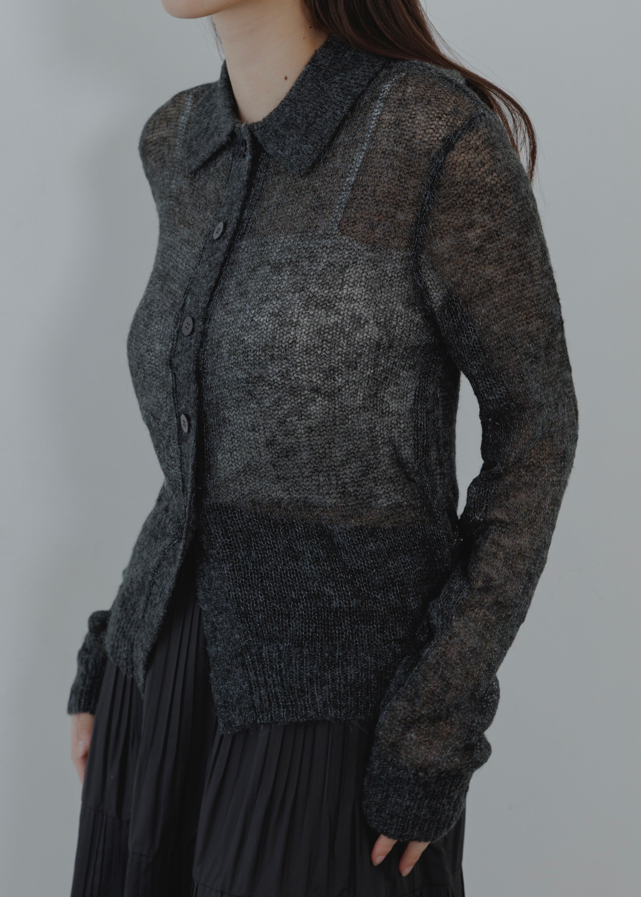 MOHAIR POLO CARDOGAN