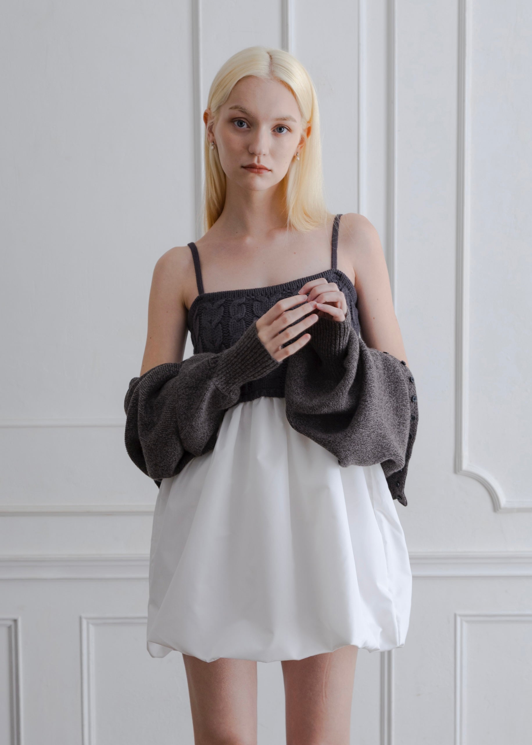 CABLE KNIT BALLOON CAMISOLE