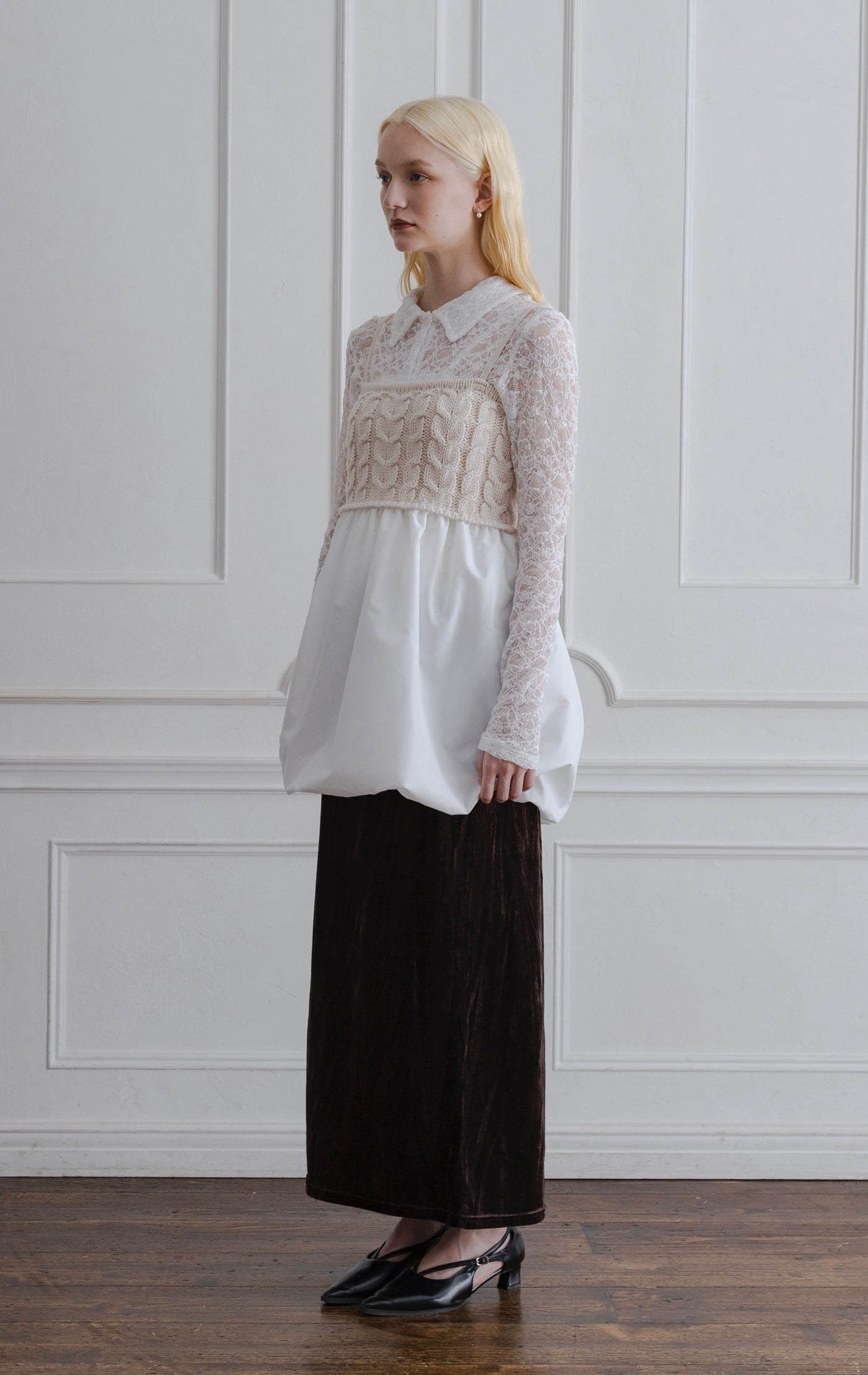 CABLE KNIT BALLOON CAMISOLE