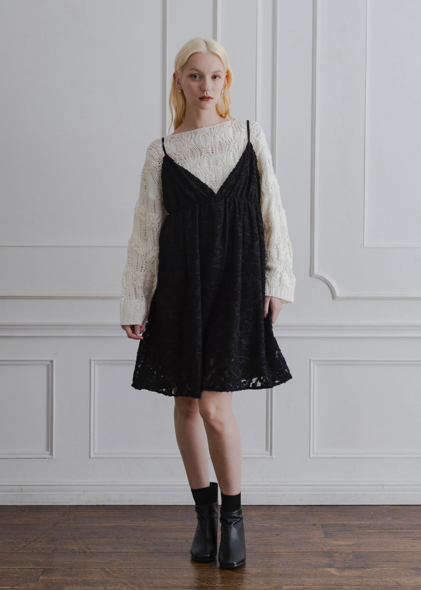 SHEER JACQUARD TUNIC CAMISOLE