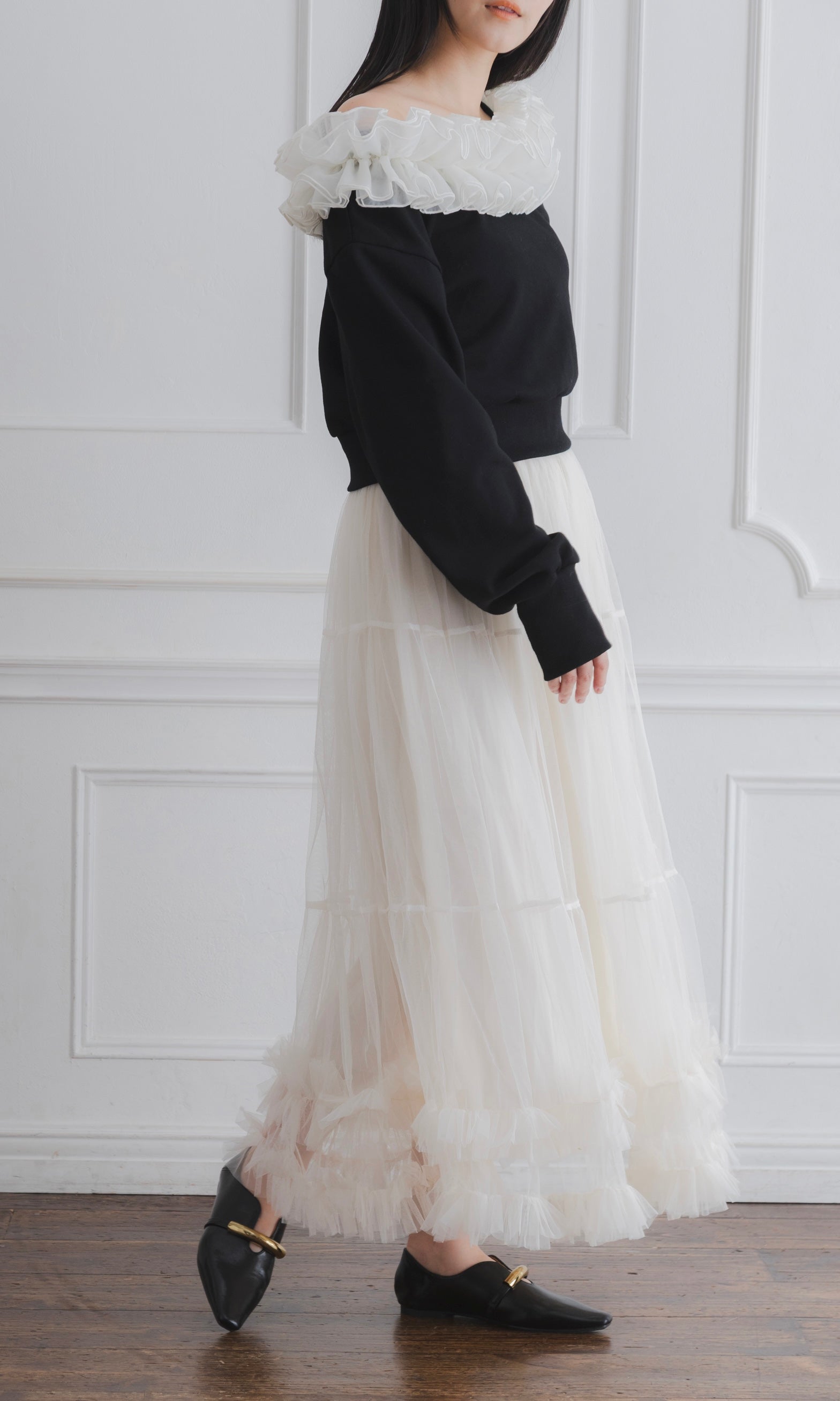 TULLE TIERED SKIRT