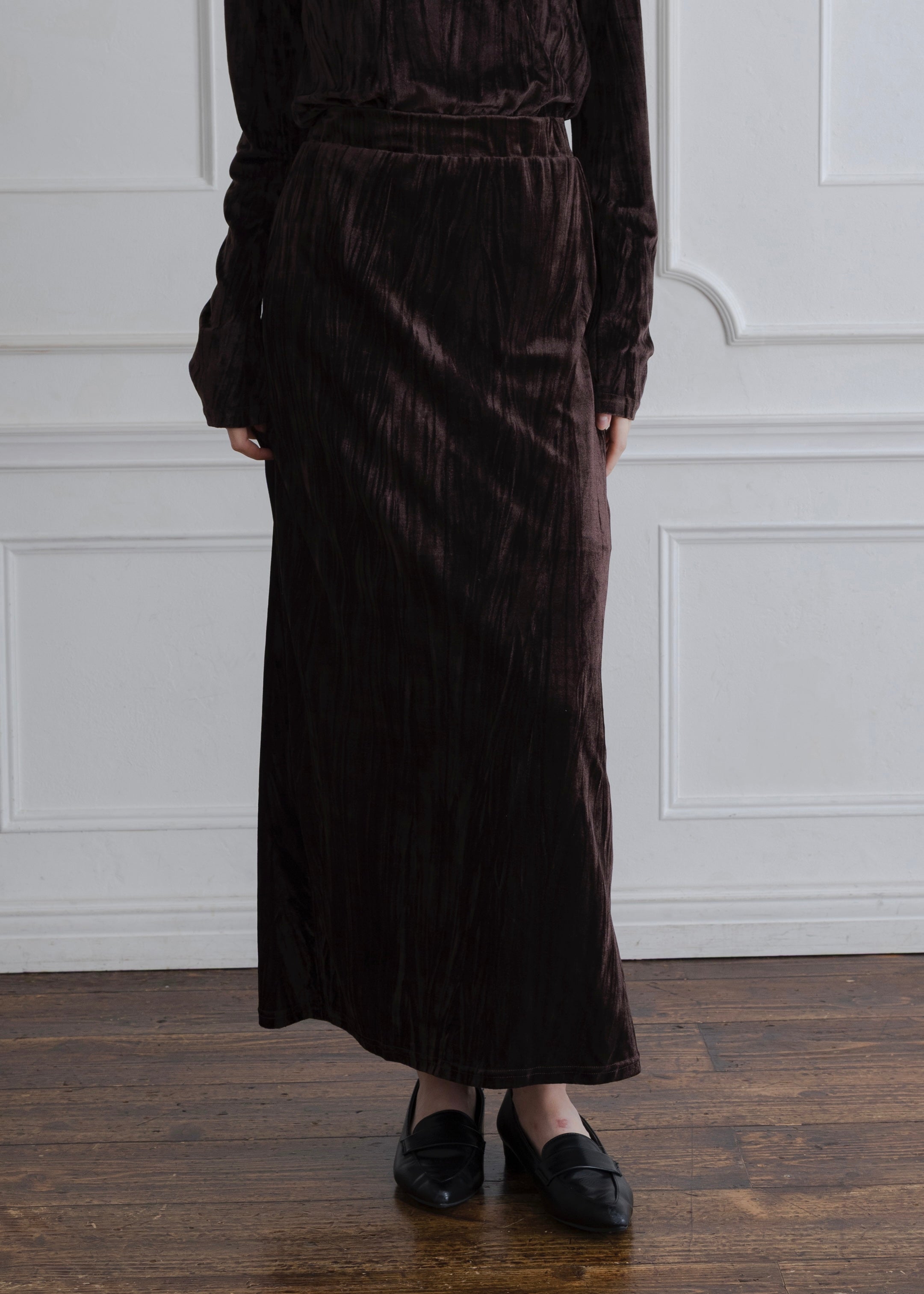 CRUSH VELOUR SKIRT