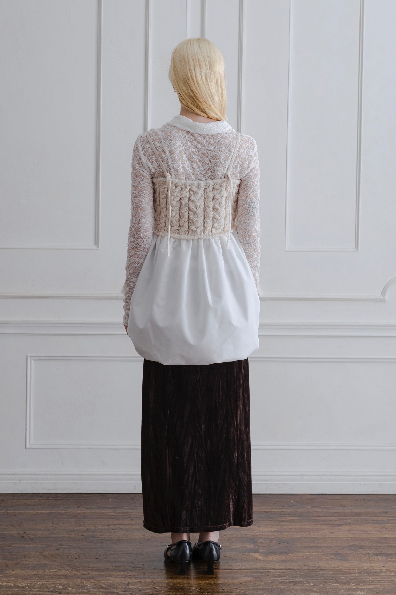 CABLE KNIT BALLOON CAMISOLE