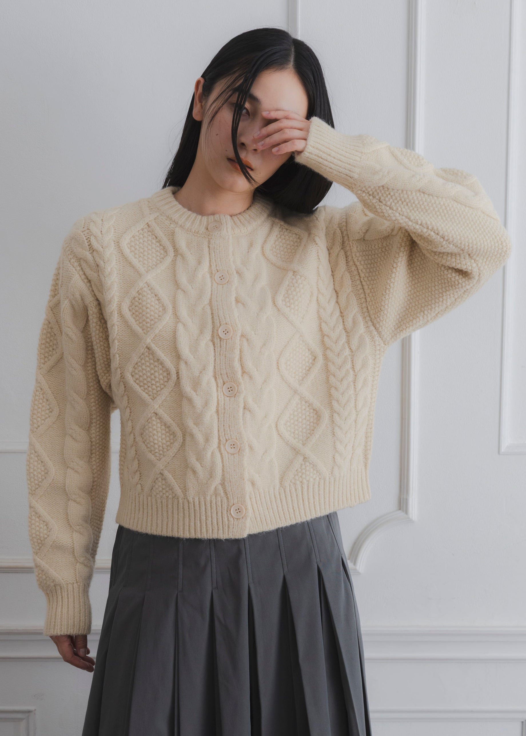 CABLE KNIT CARDIGAN