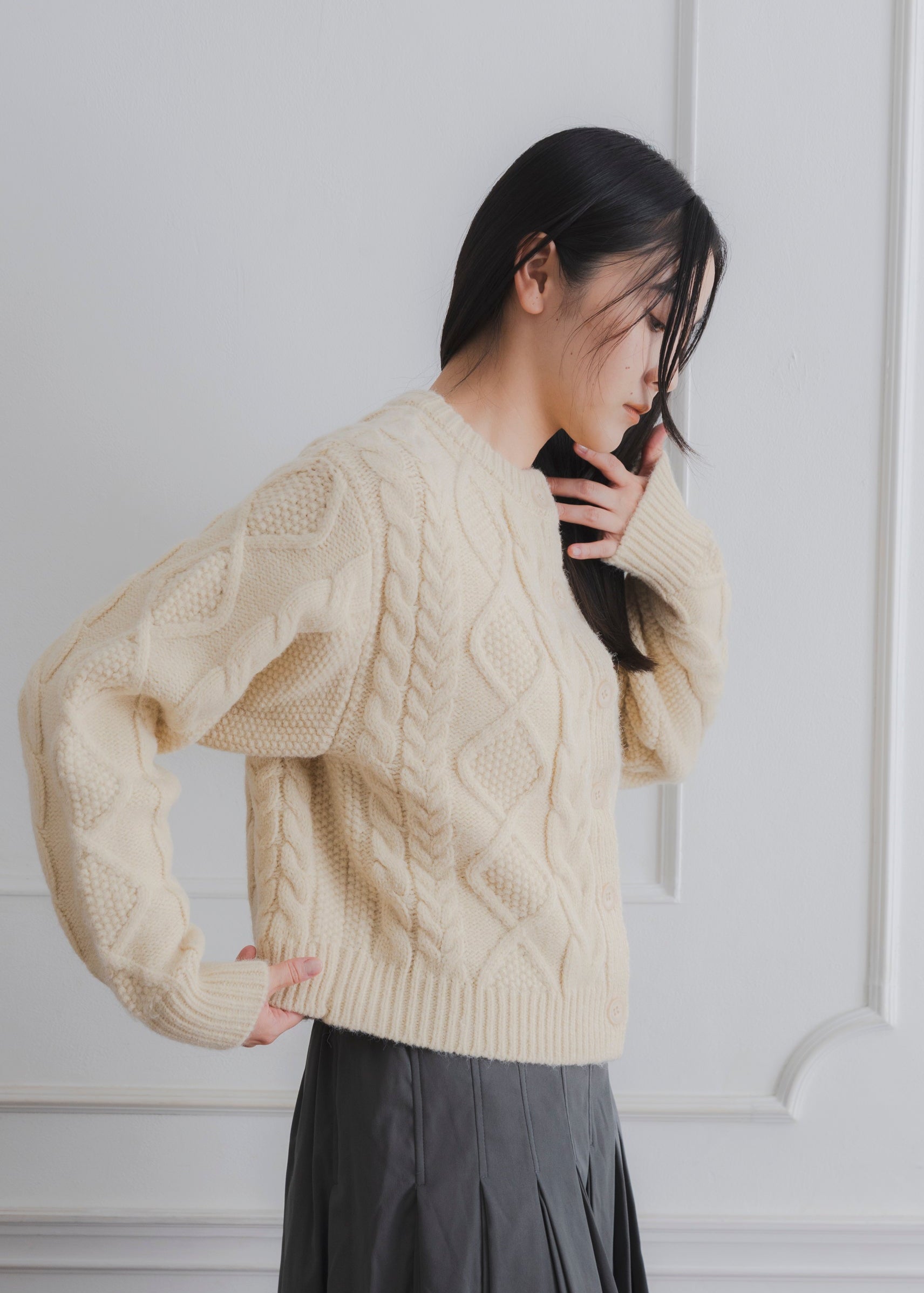 CABLE KNIT CARDIGAN