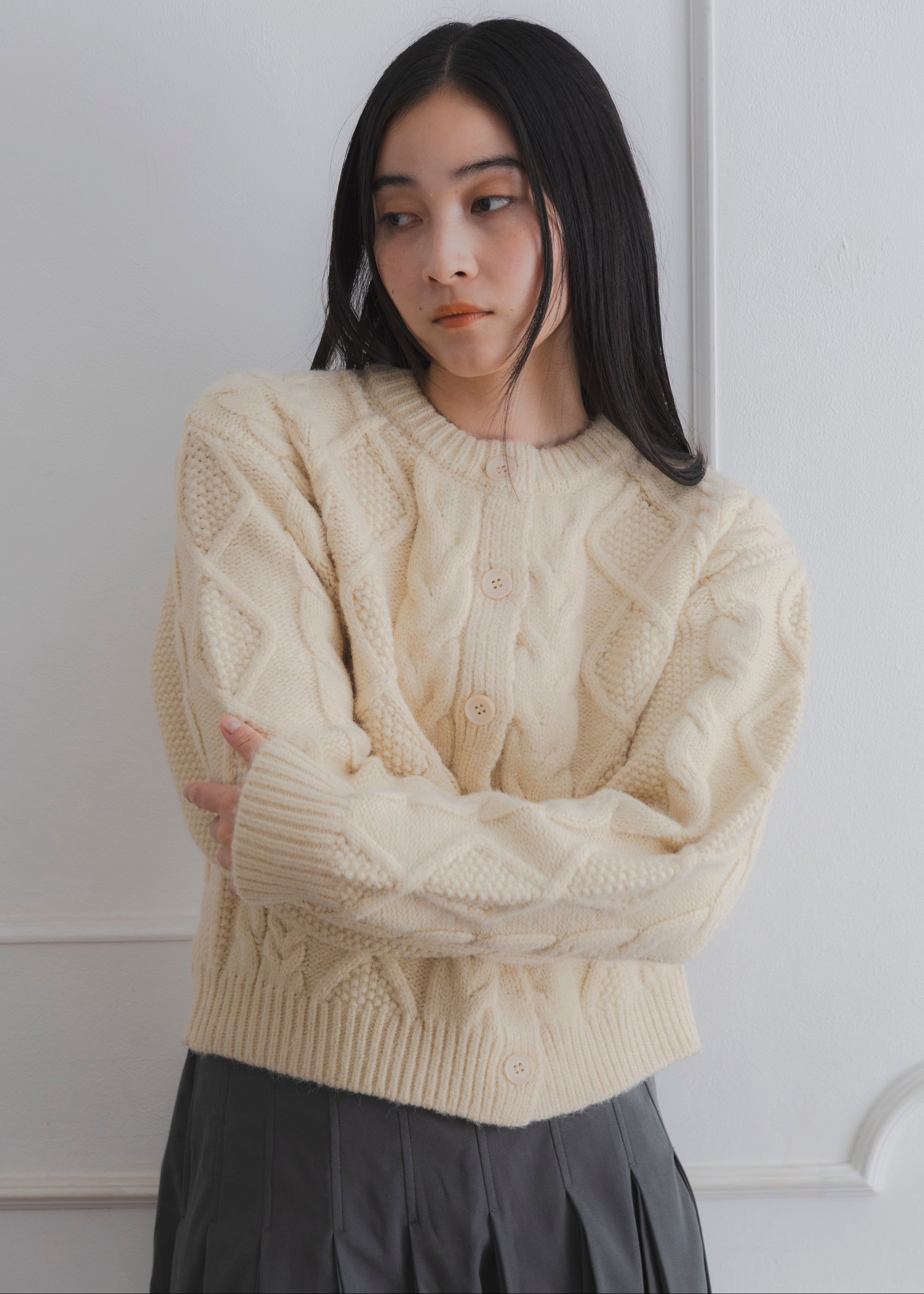 CABLE KNIT CARDIGAN