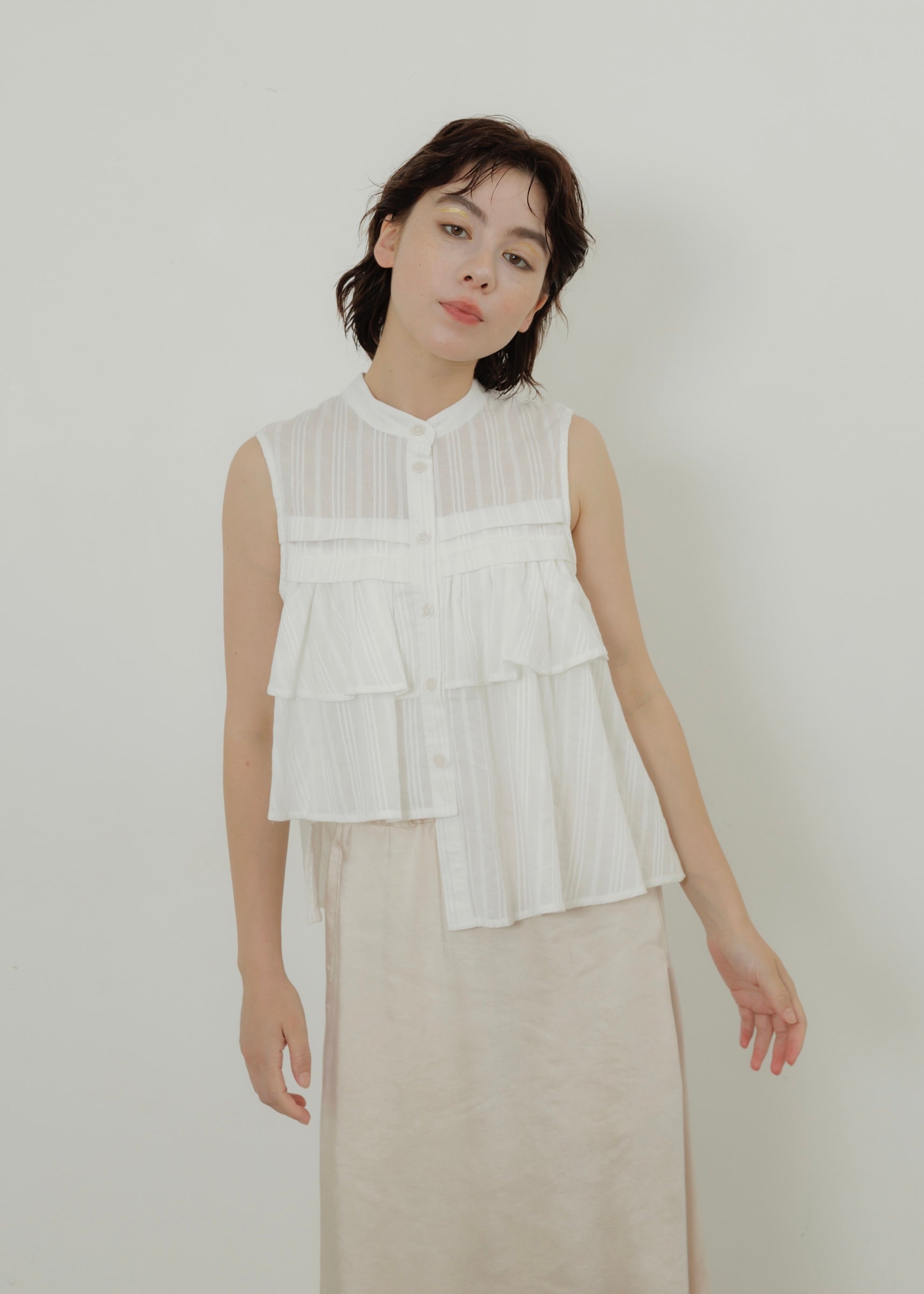 SHEER STRIPE BLOUSE