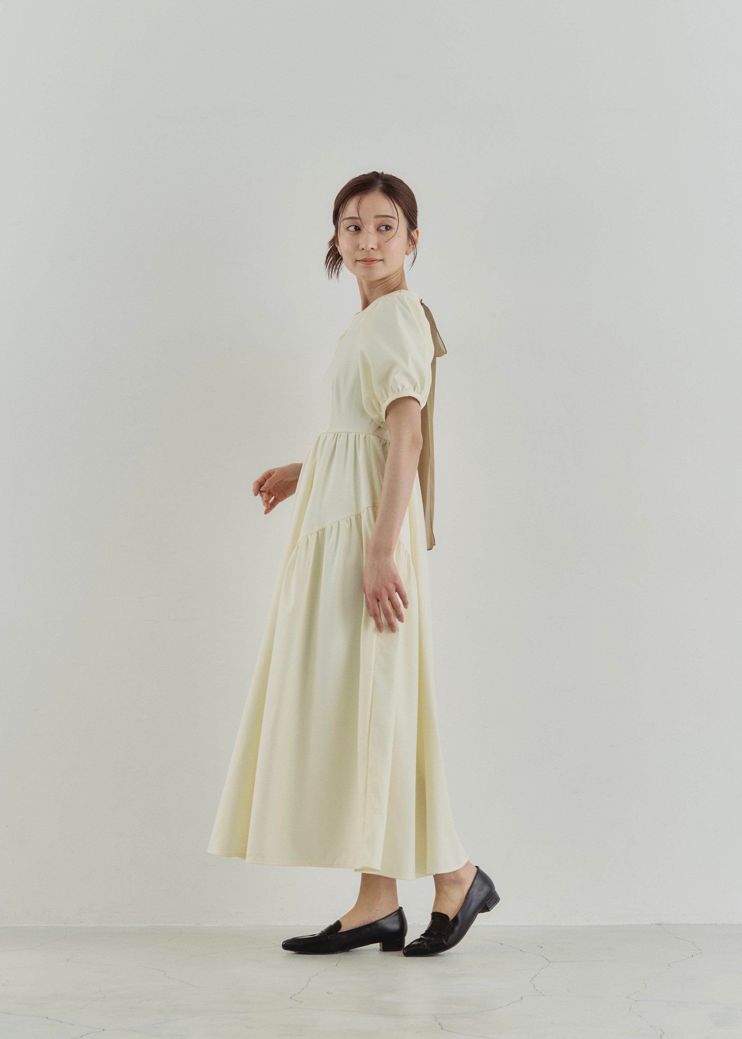 ワンピース YOURMLE PUFF SLEEVE RIBBON DRESS PUFF SLEEVE RIBBON DRESS