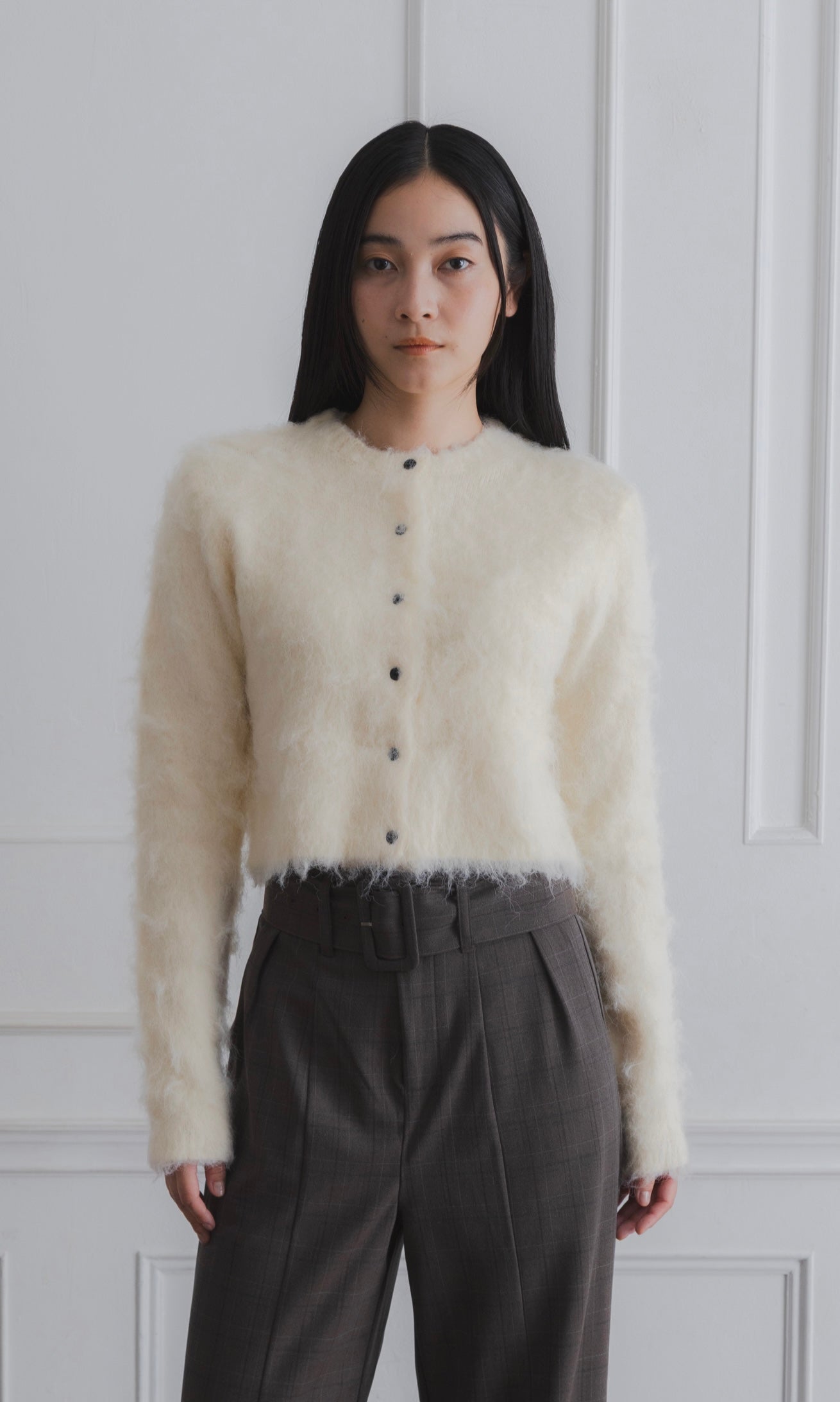 MOHAIR TOUCH CROPPED CARDIGAN