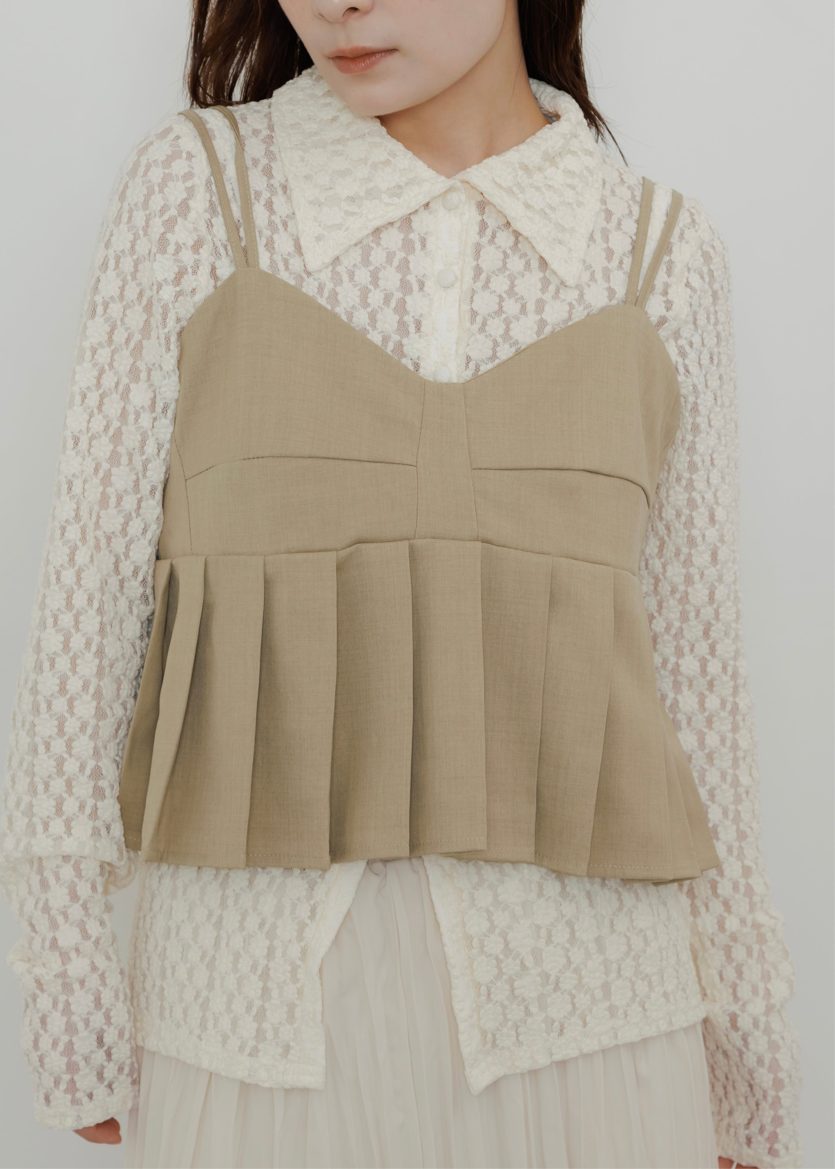 TWILL PLEATS CAMISOLE