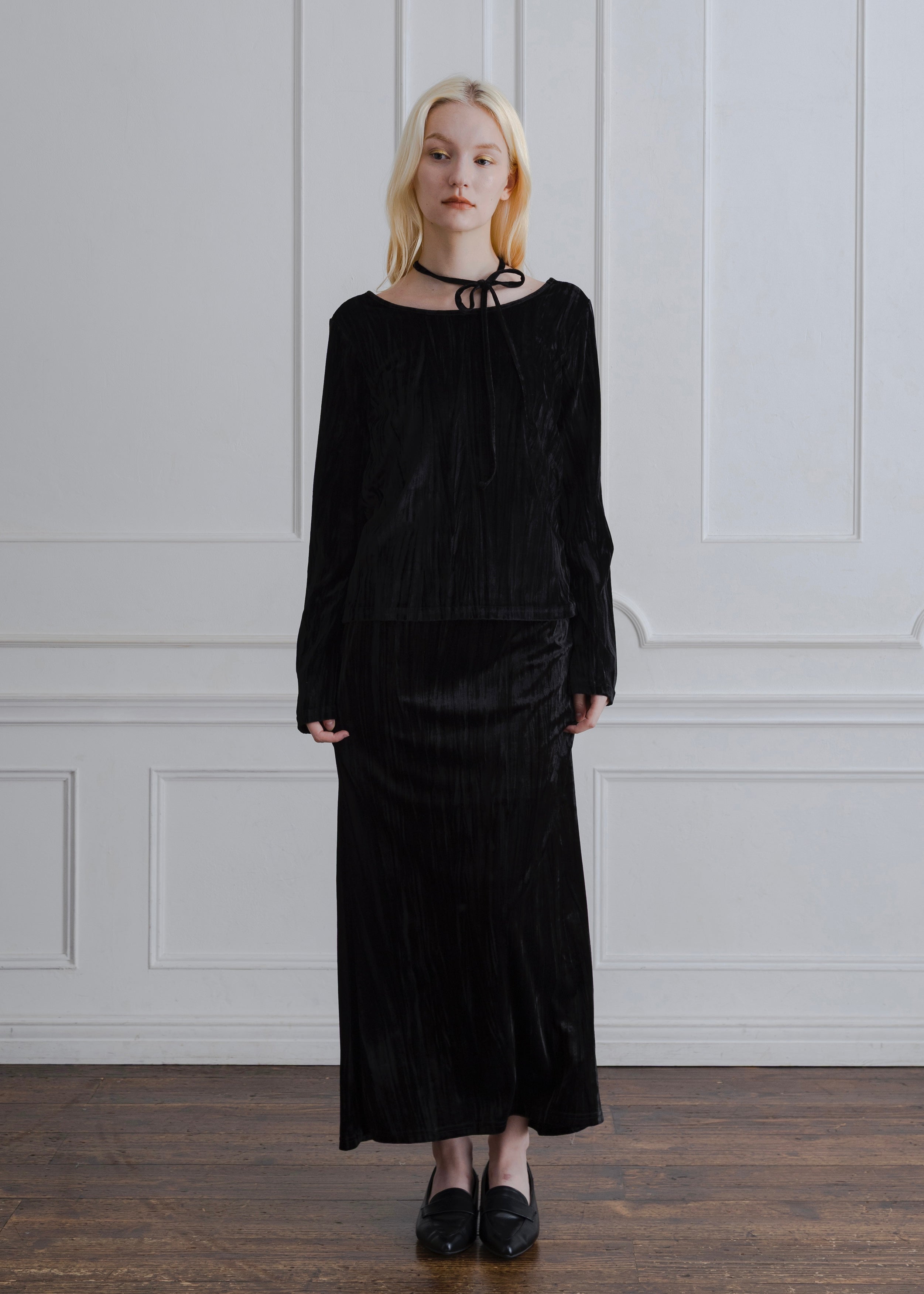 2WAY CRUSH VELOUR TOP