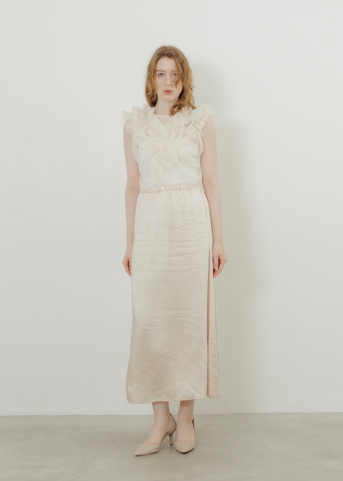 TULLE FRILL VEST