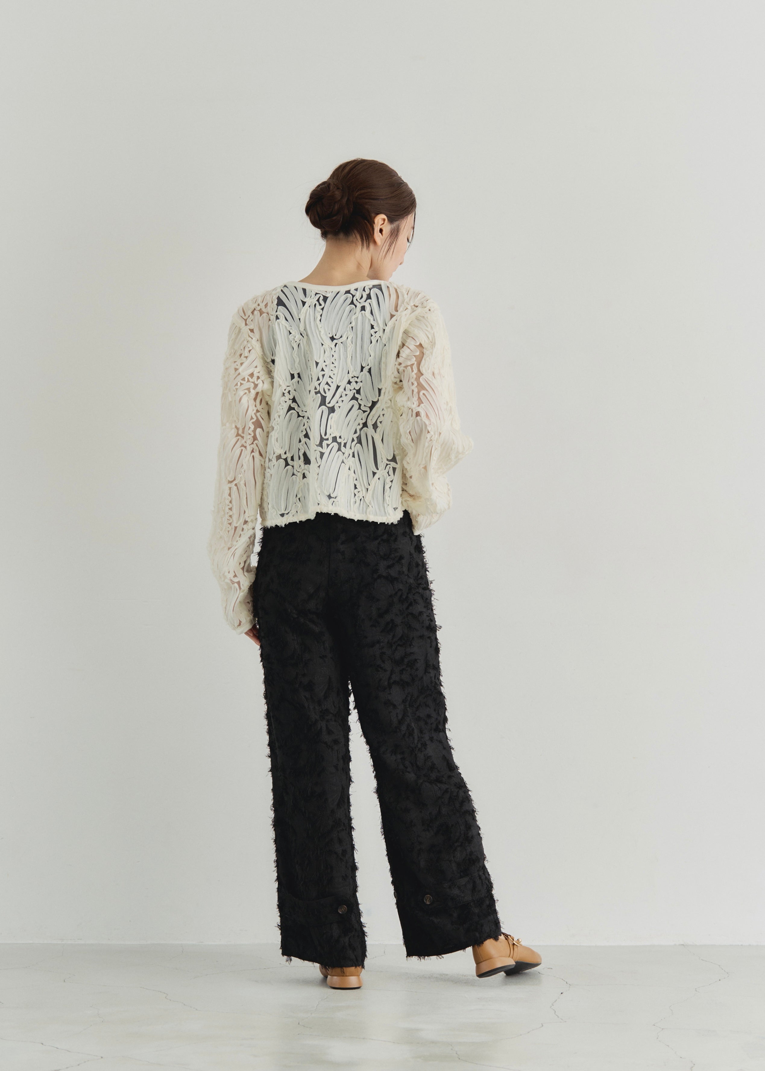 EMBROIDRED TULLE CARDIGAN