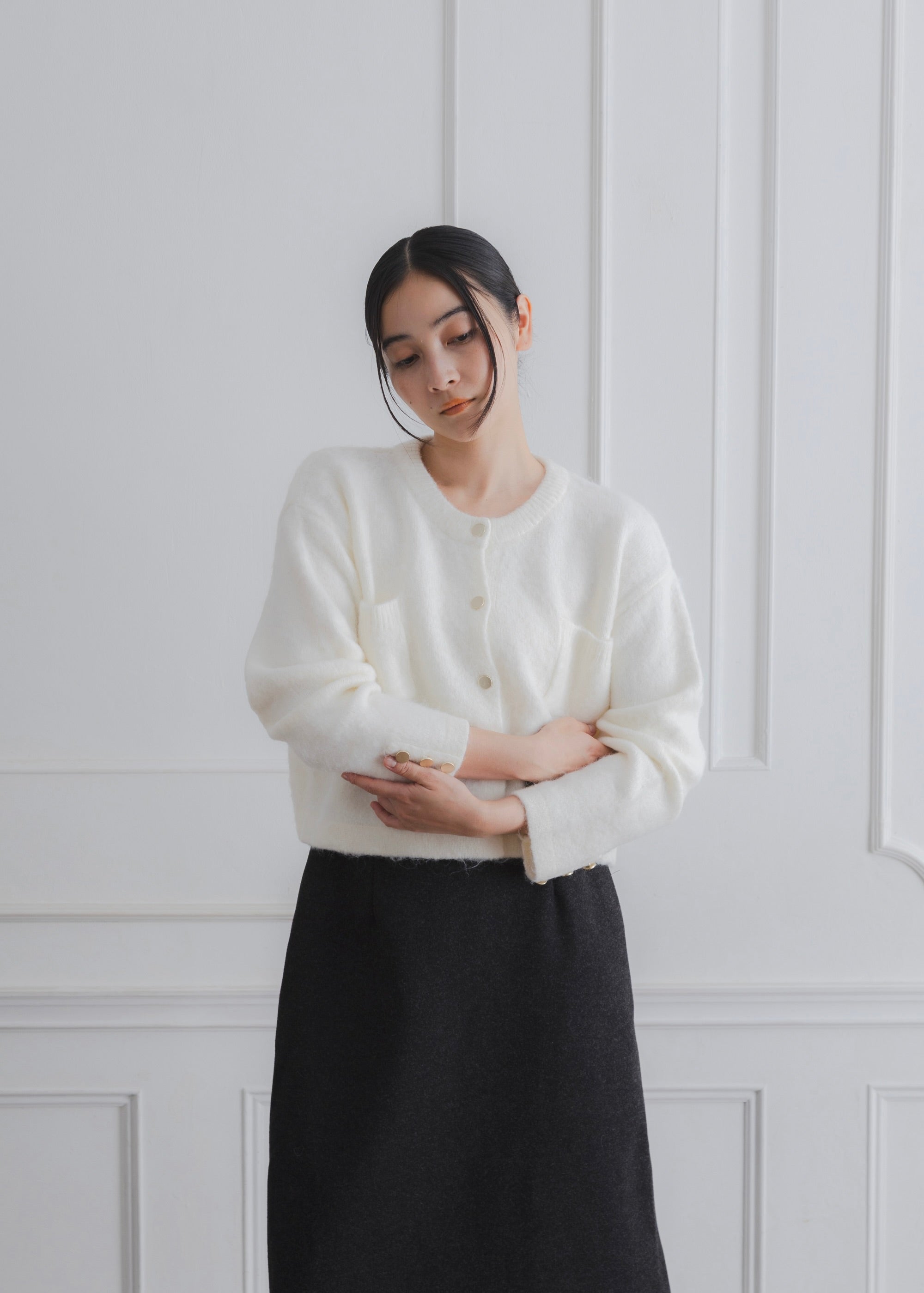 CROPPED SHAGGY CARDIGAN