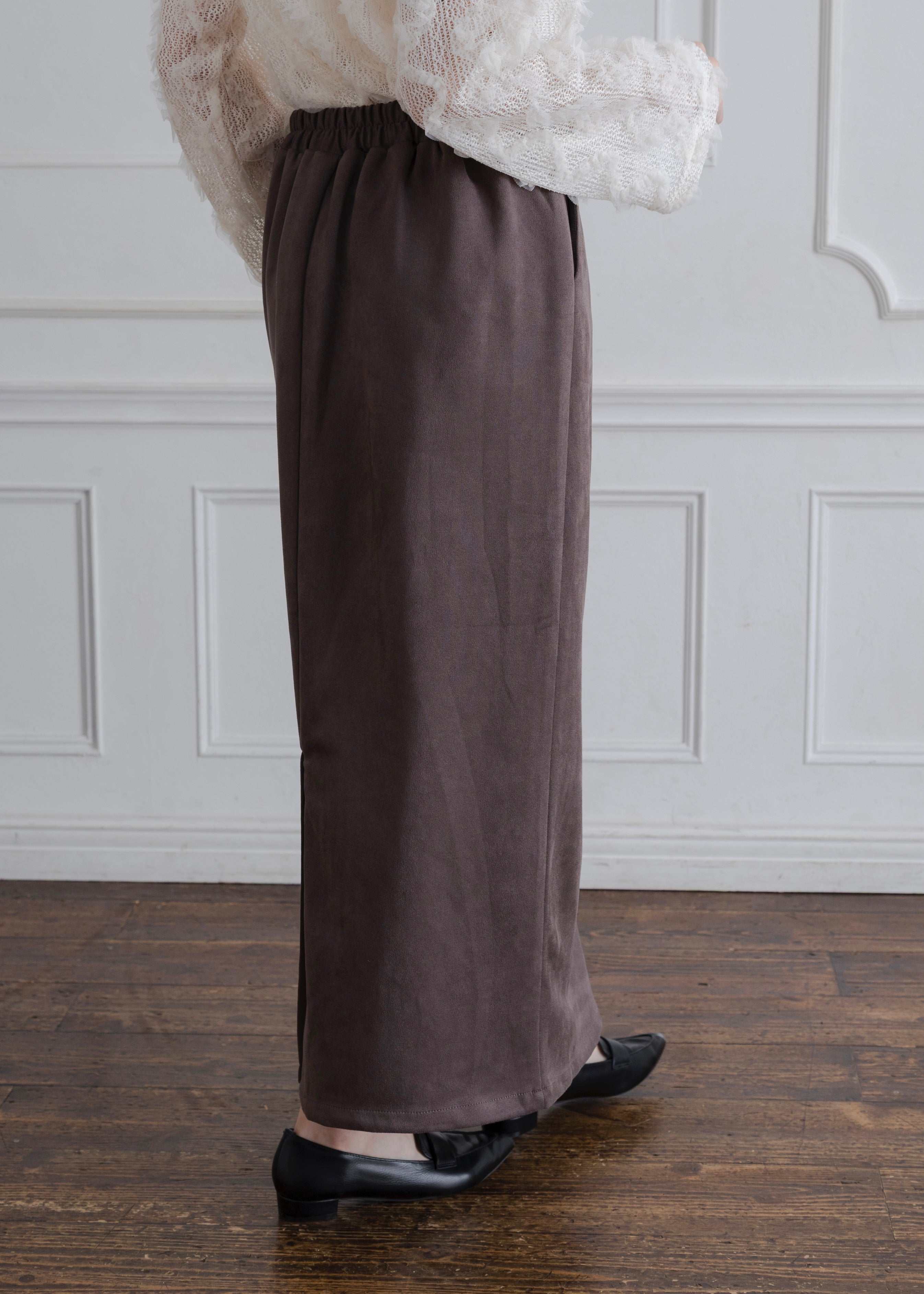 FAUX SUEDE SKIRT
