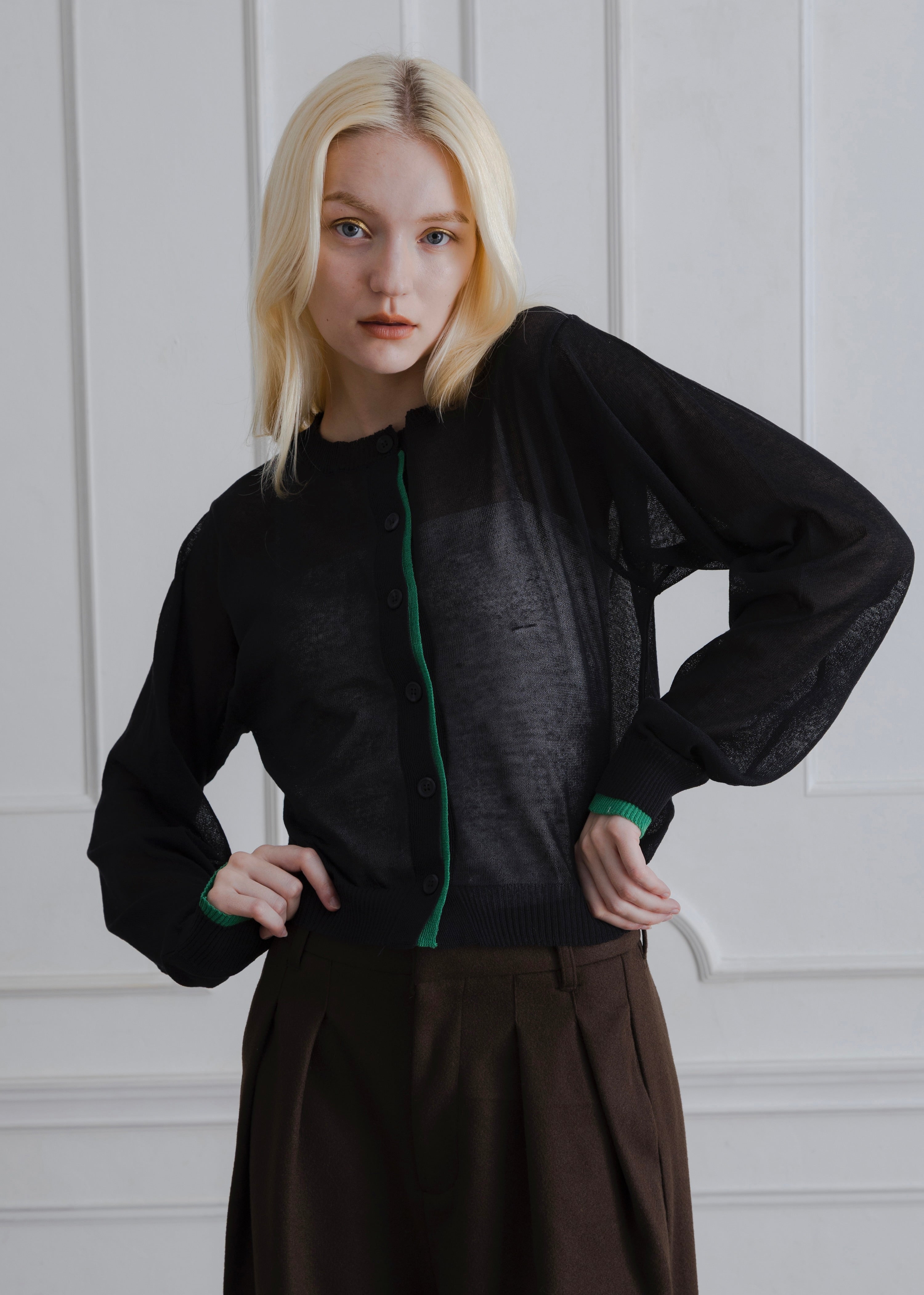 SHEER KNIT CARDIGAN