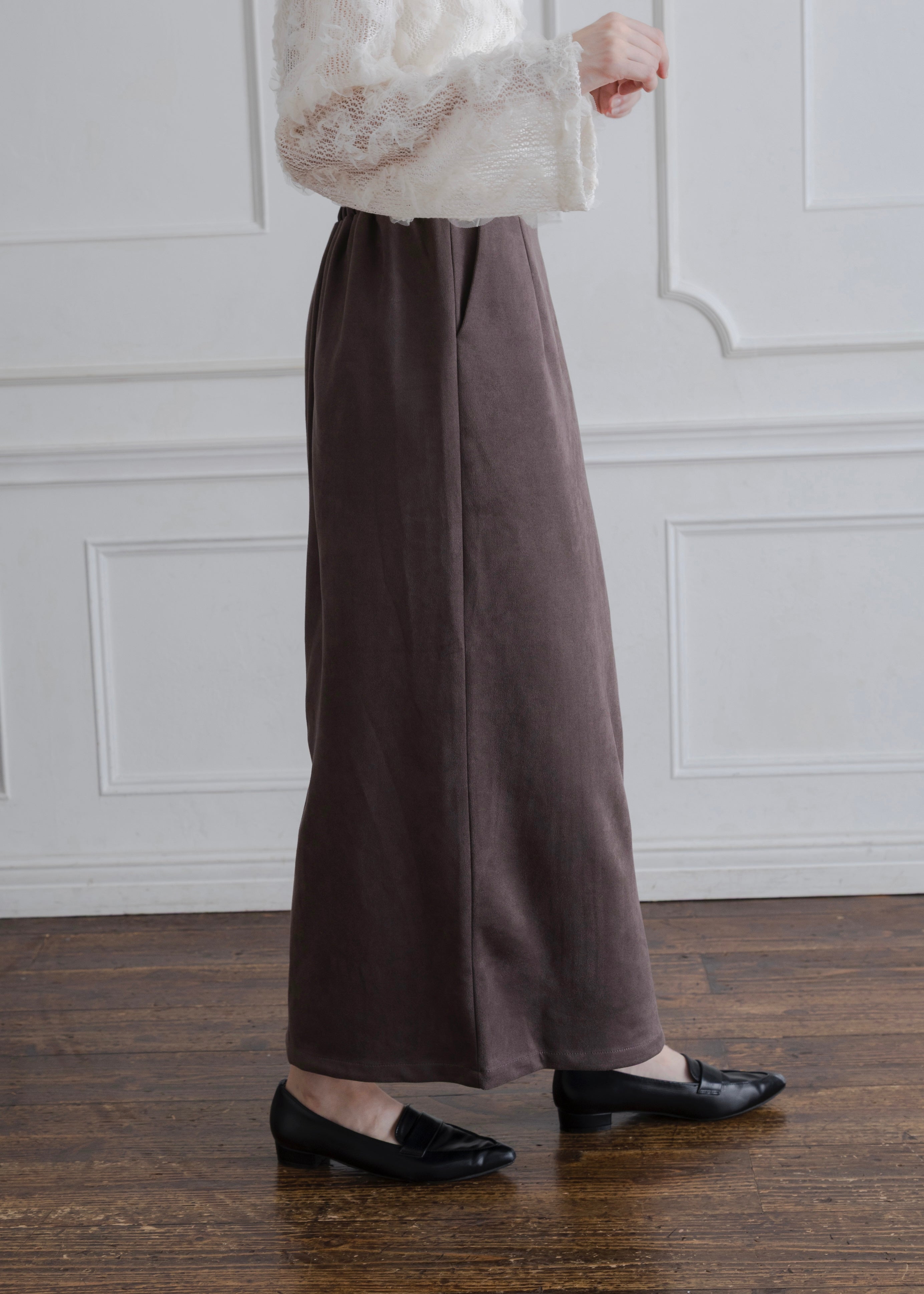 FAUX SUEDE SKIRT