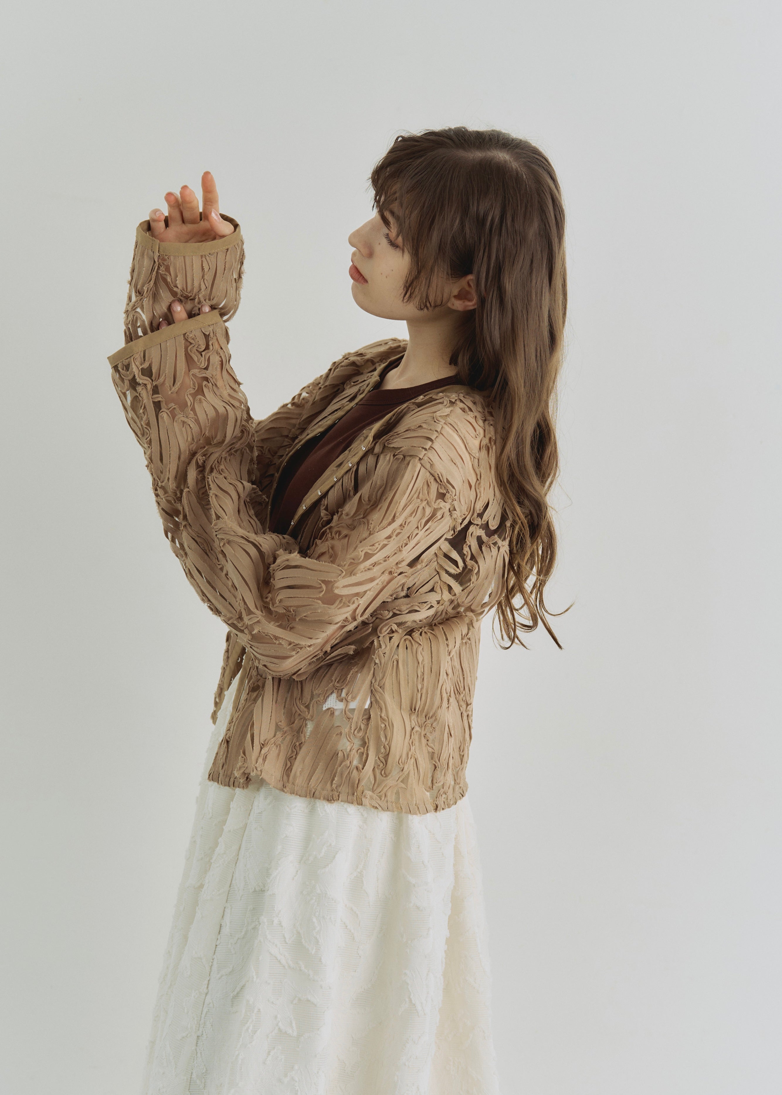 EMBROIDRED TULLE CARDIGAN