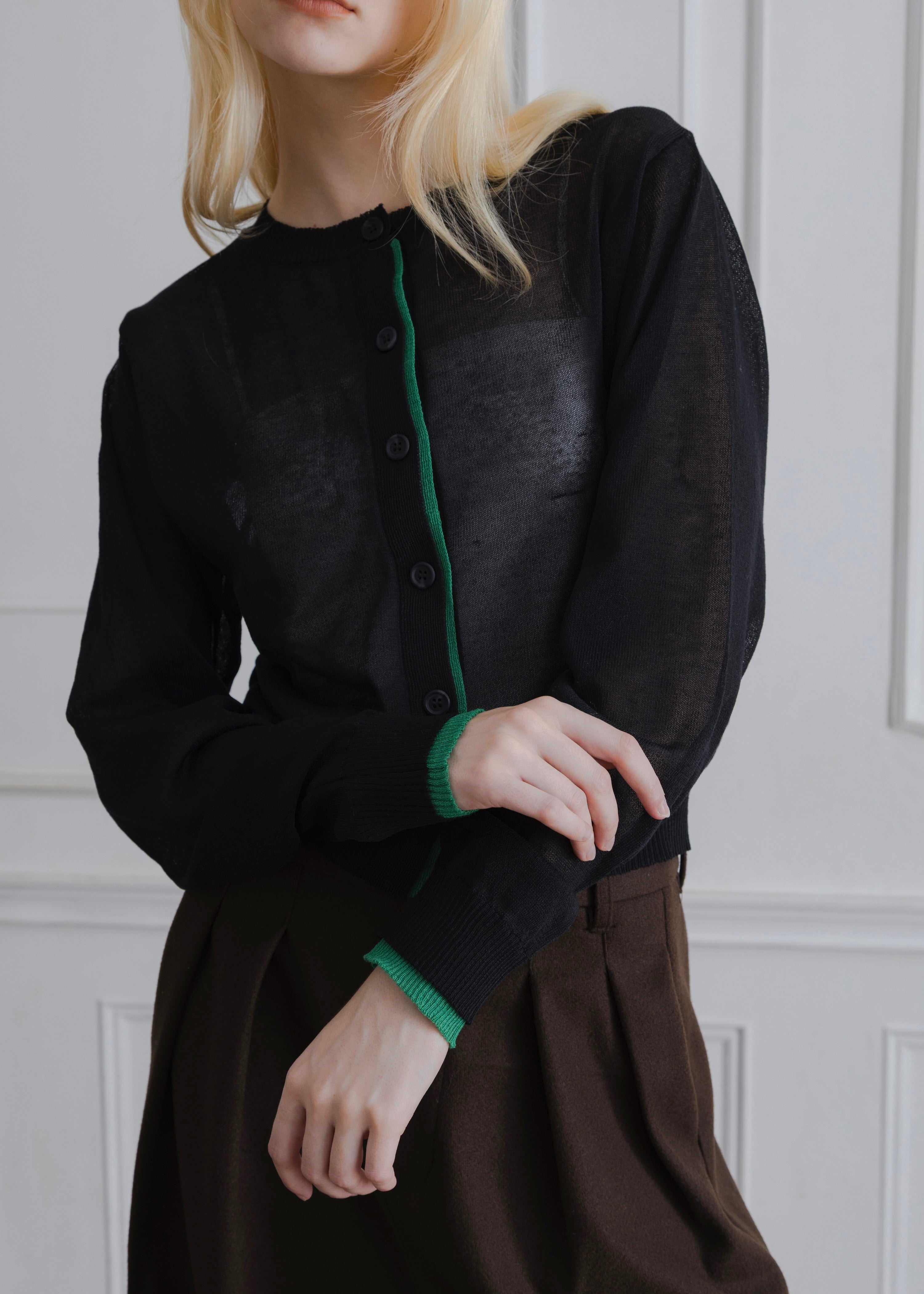 SHEER KNIT CARDIGAN