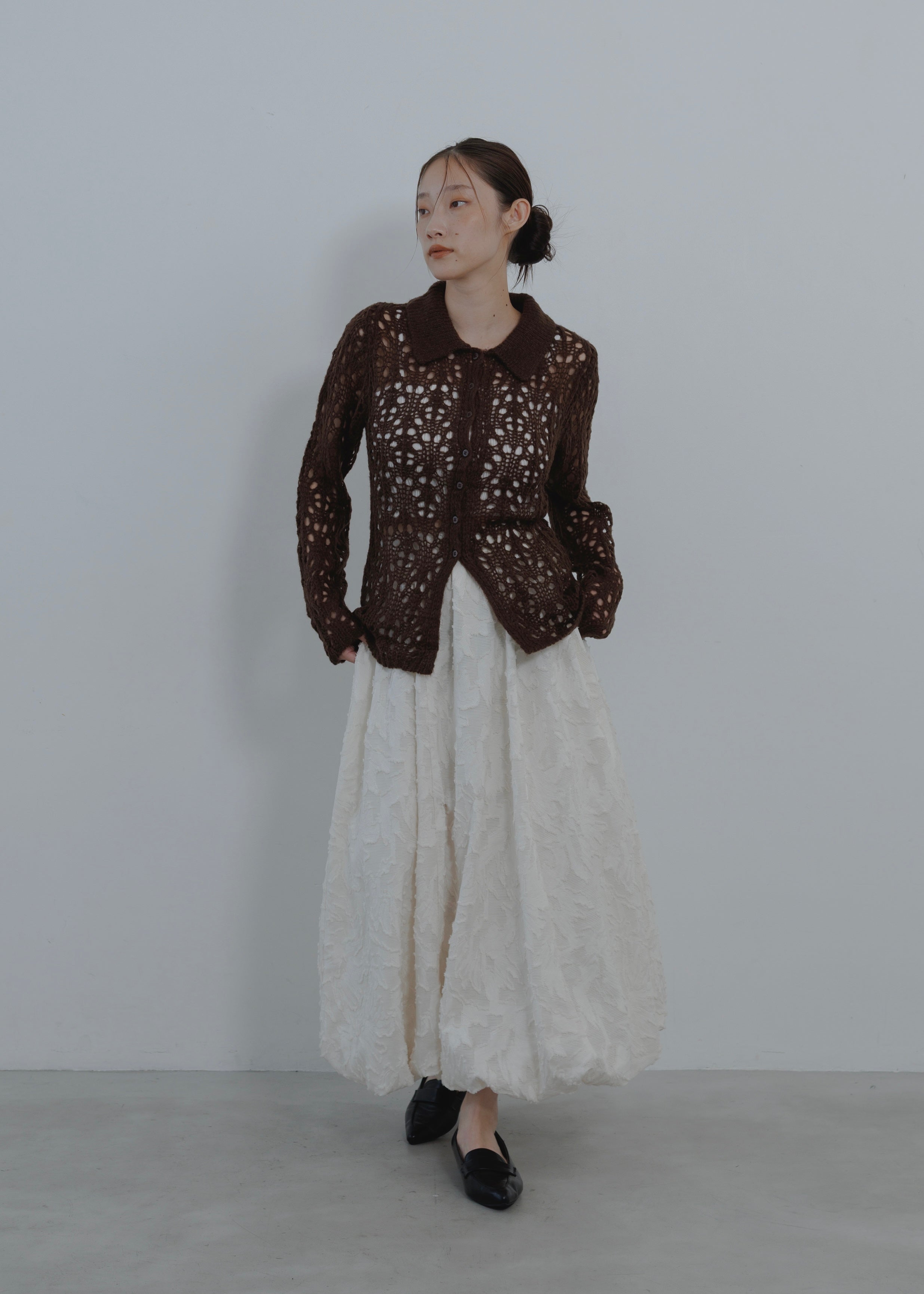 OPENWORK MOHAIR CARDIGAN