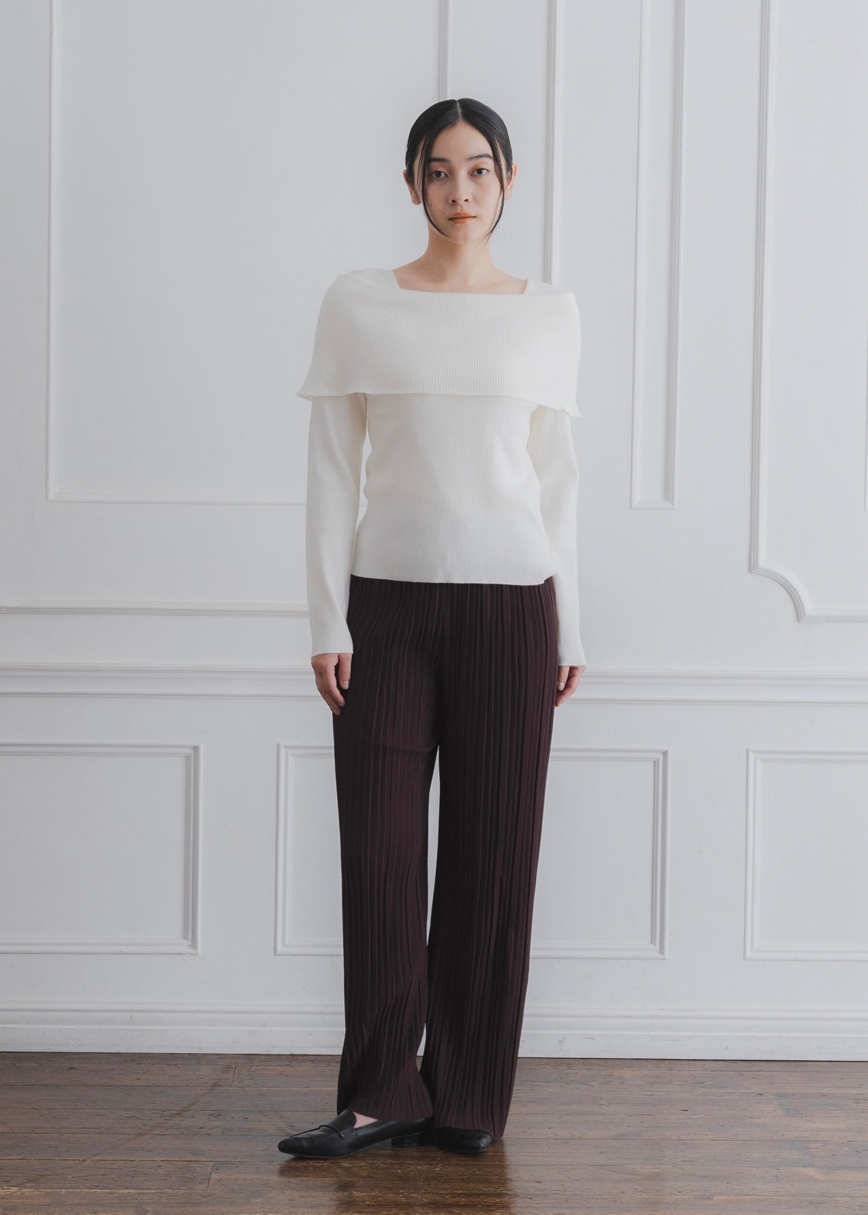 OFF SHOULDER KNIT TOP