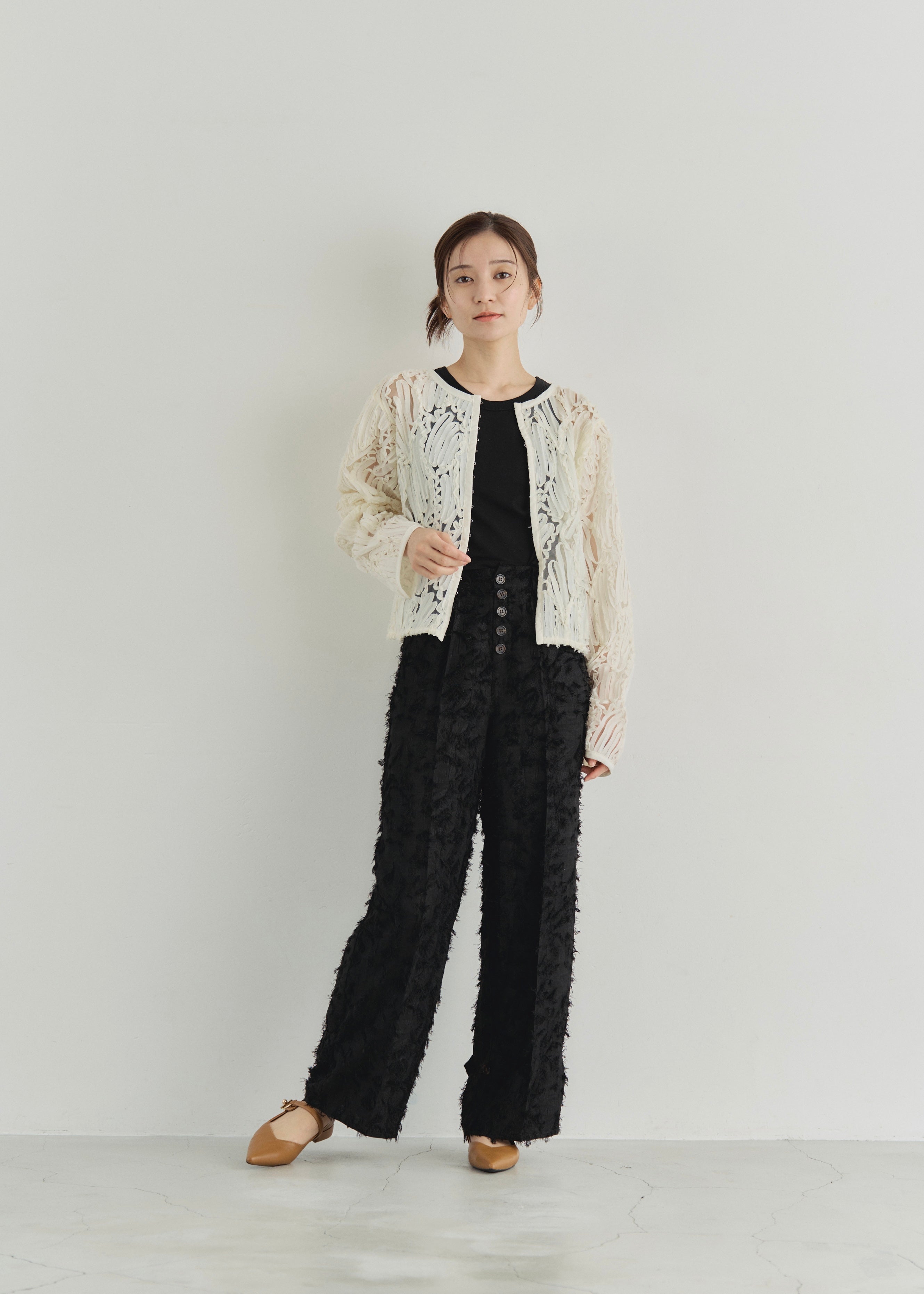 EMBROIDRED TULLE CARDIGAN