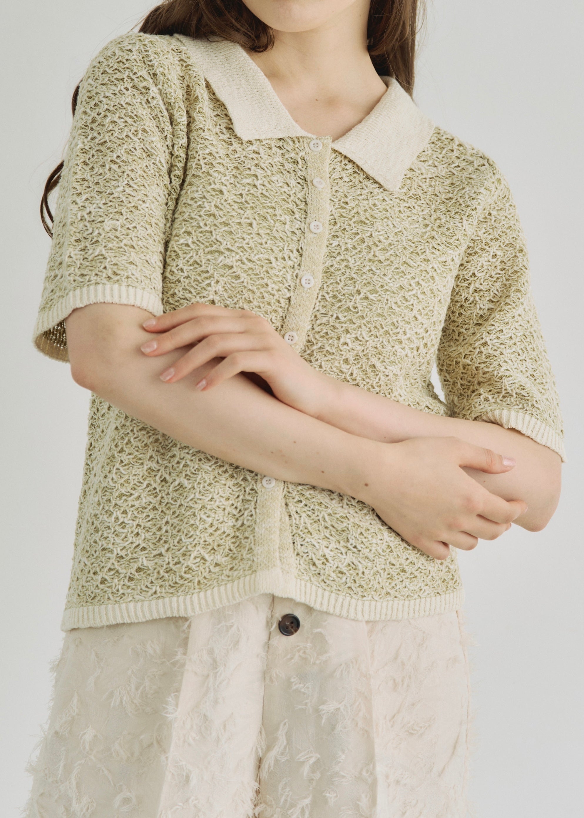 トップス YOURMLE MIX KNIT TOP MIX KNIT TOP