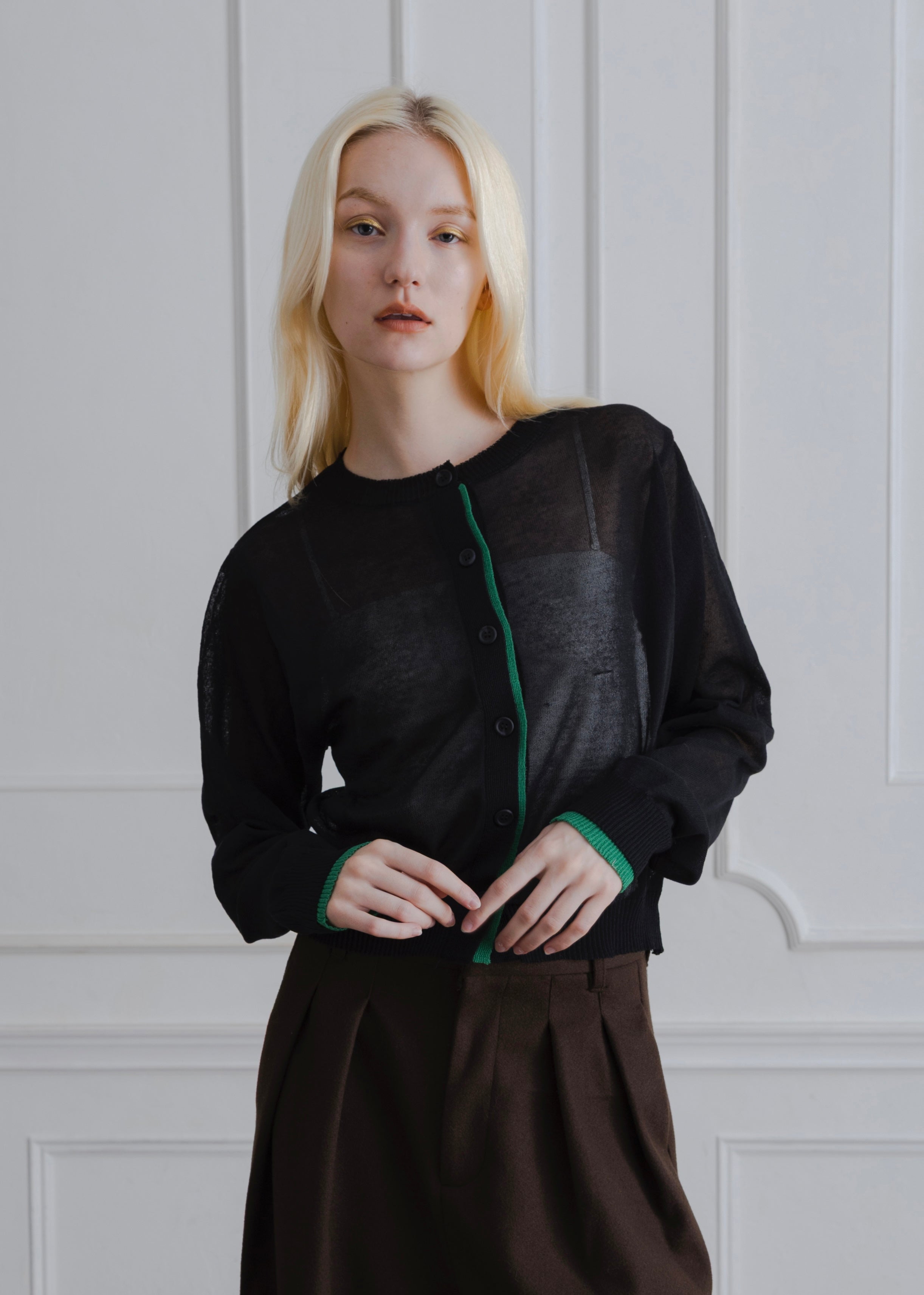 SHEER KNIT CARDIGAN