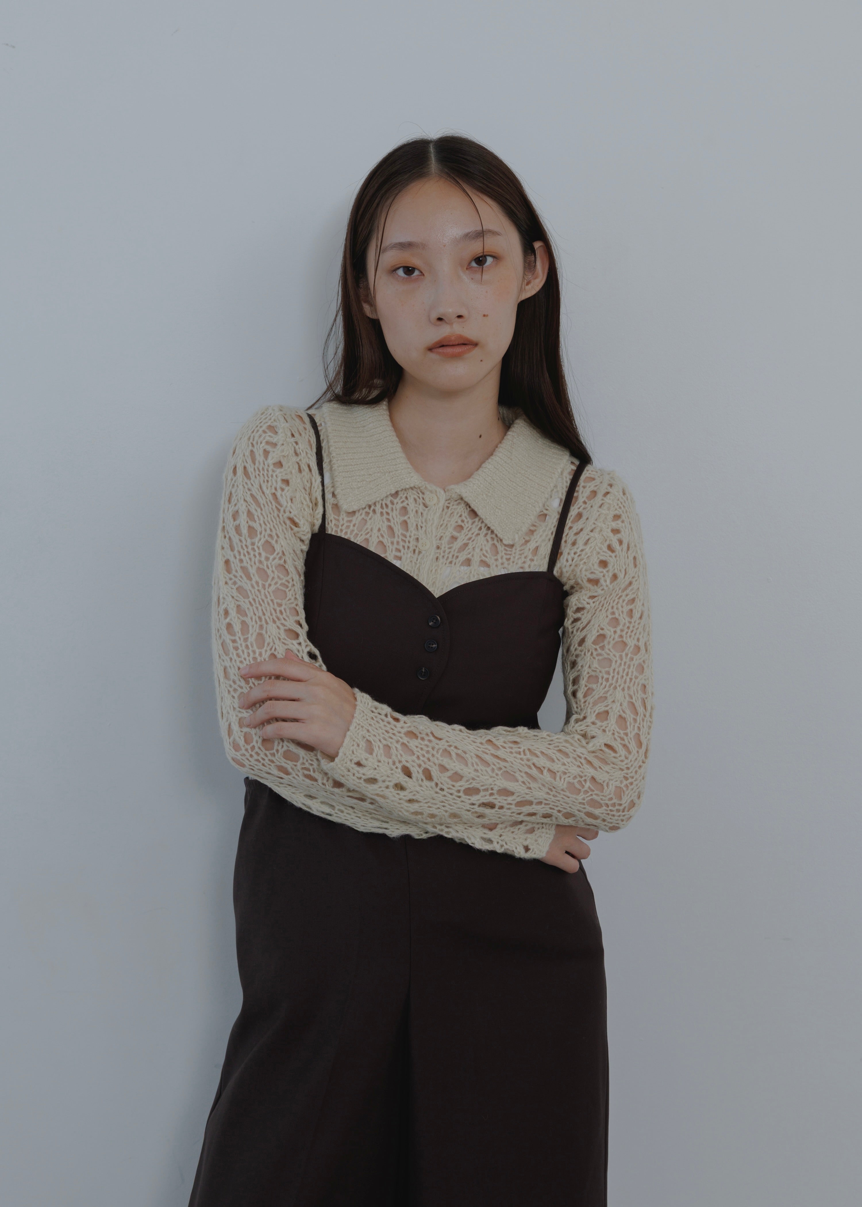 OPENWORK MOHAIR CARDIGAN