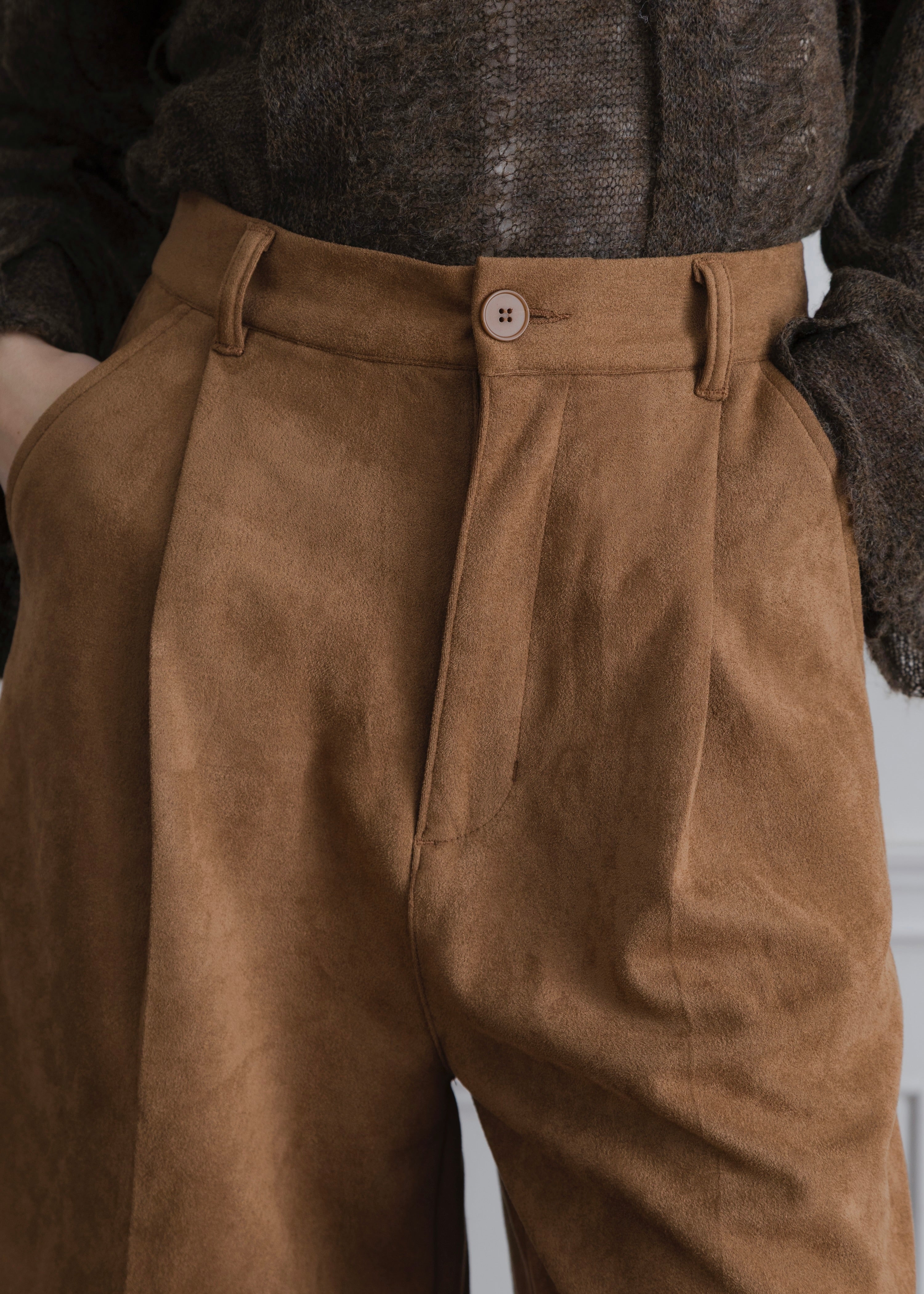 FAUX SUEDE PANTS
