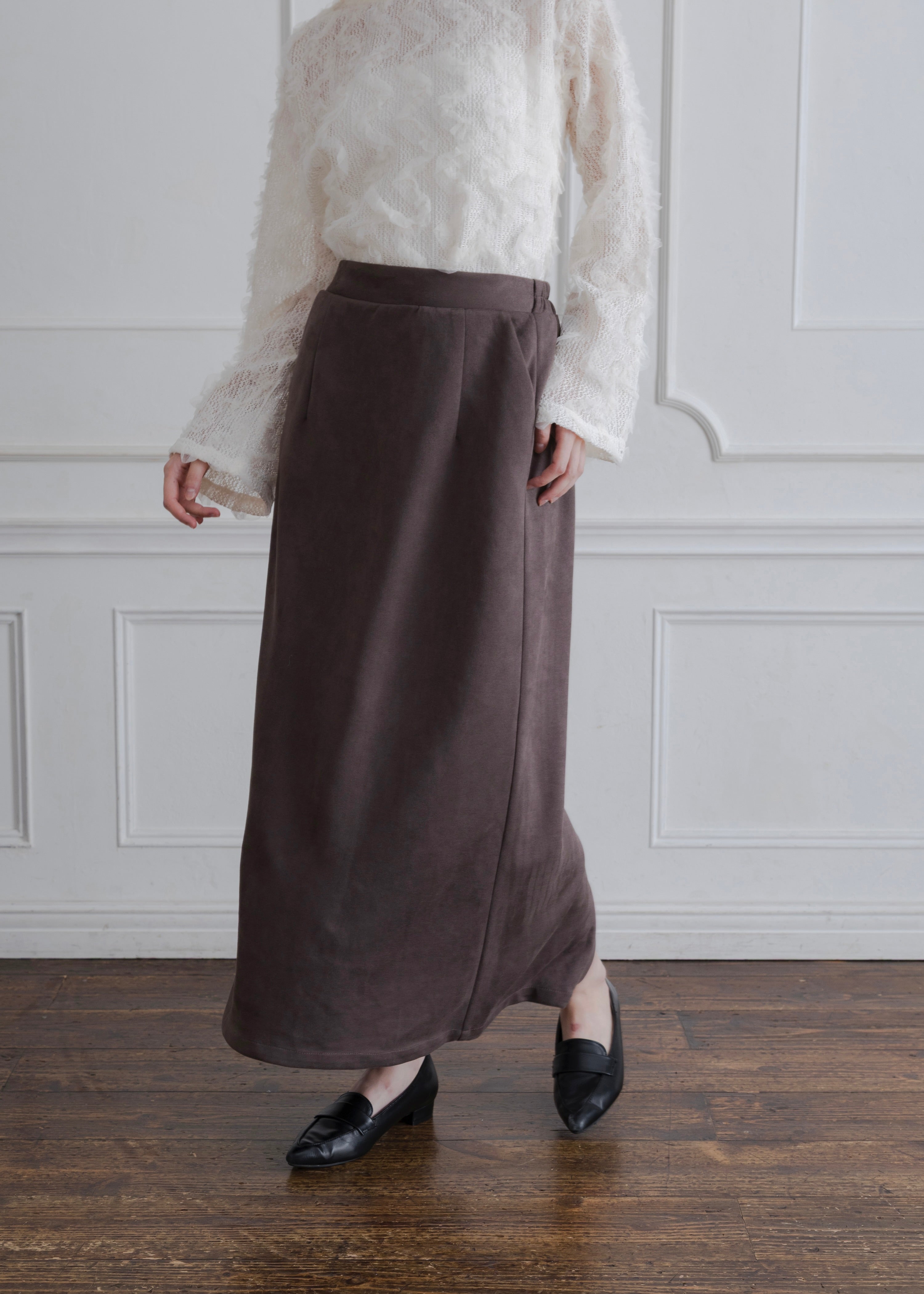 FAUX SUEDE SKIRT