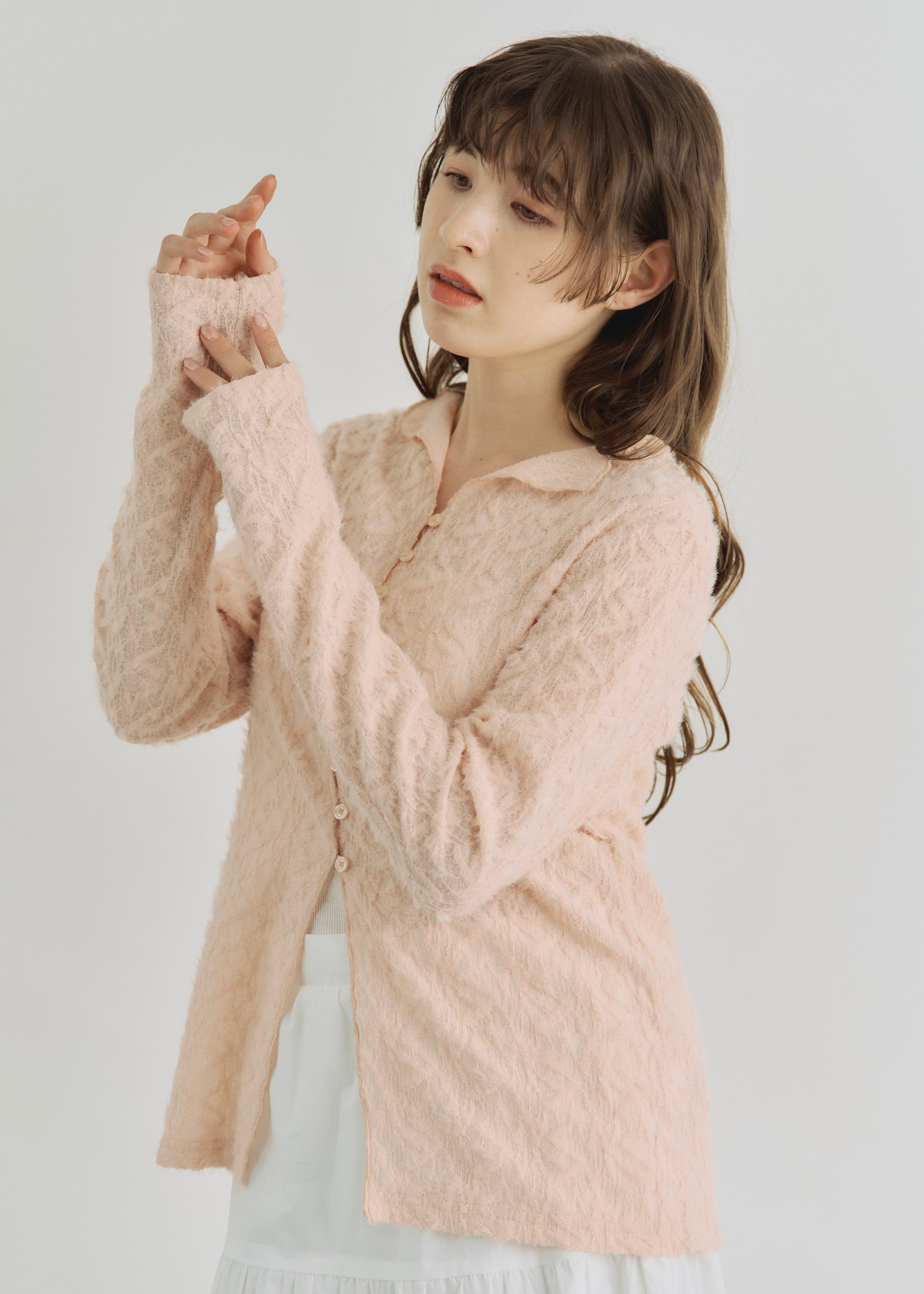 SHEER SHAGGY CARDIGAN
