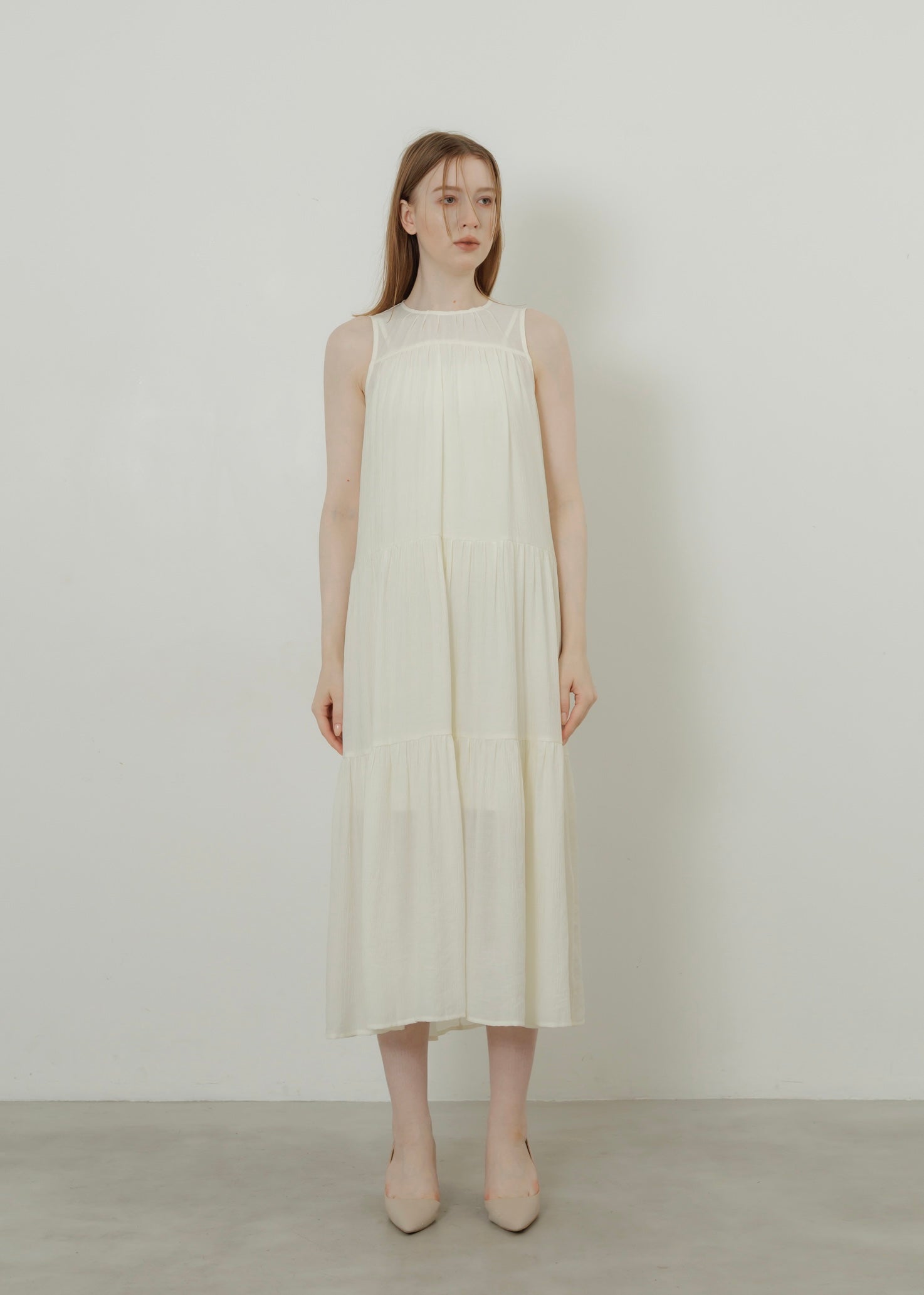 WASHER TIERED DRESS