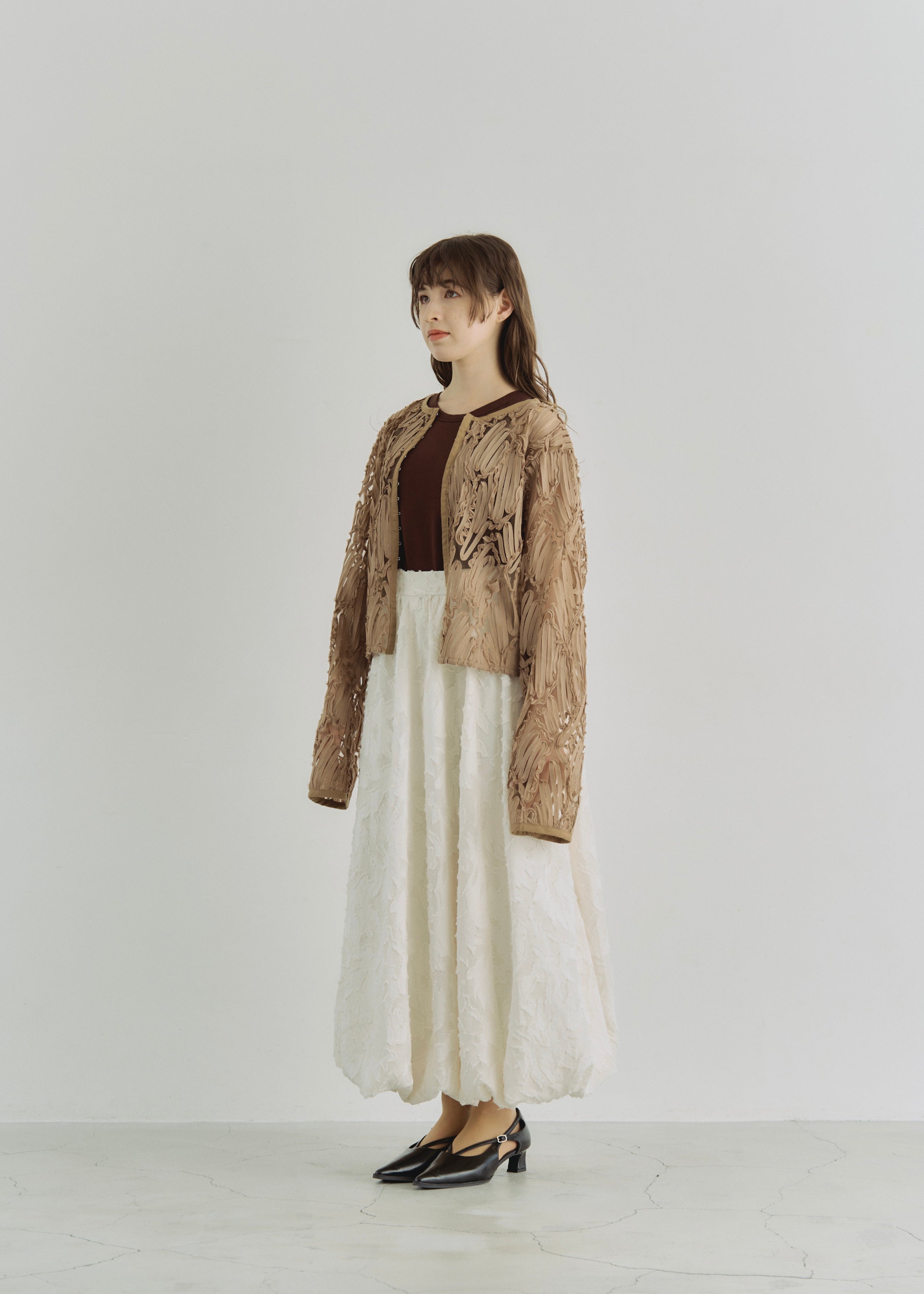EMBROIDRED TULLE CARDIGAN