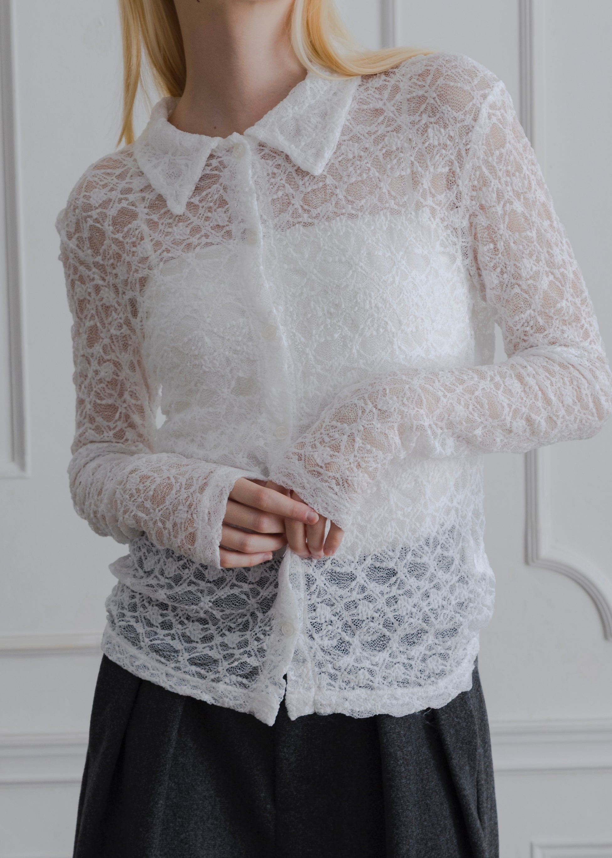 STRETCH LACE SHIRT