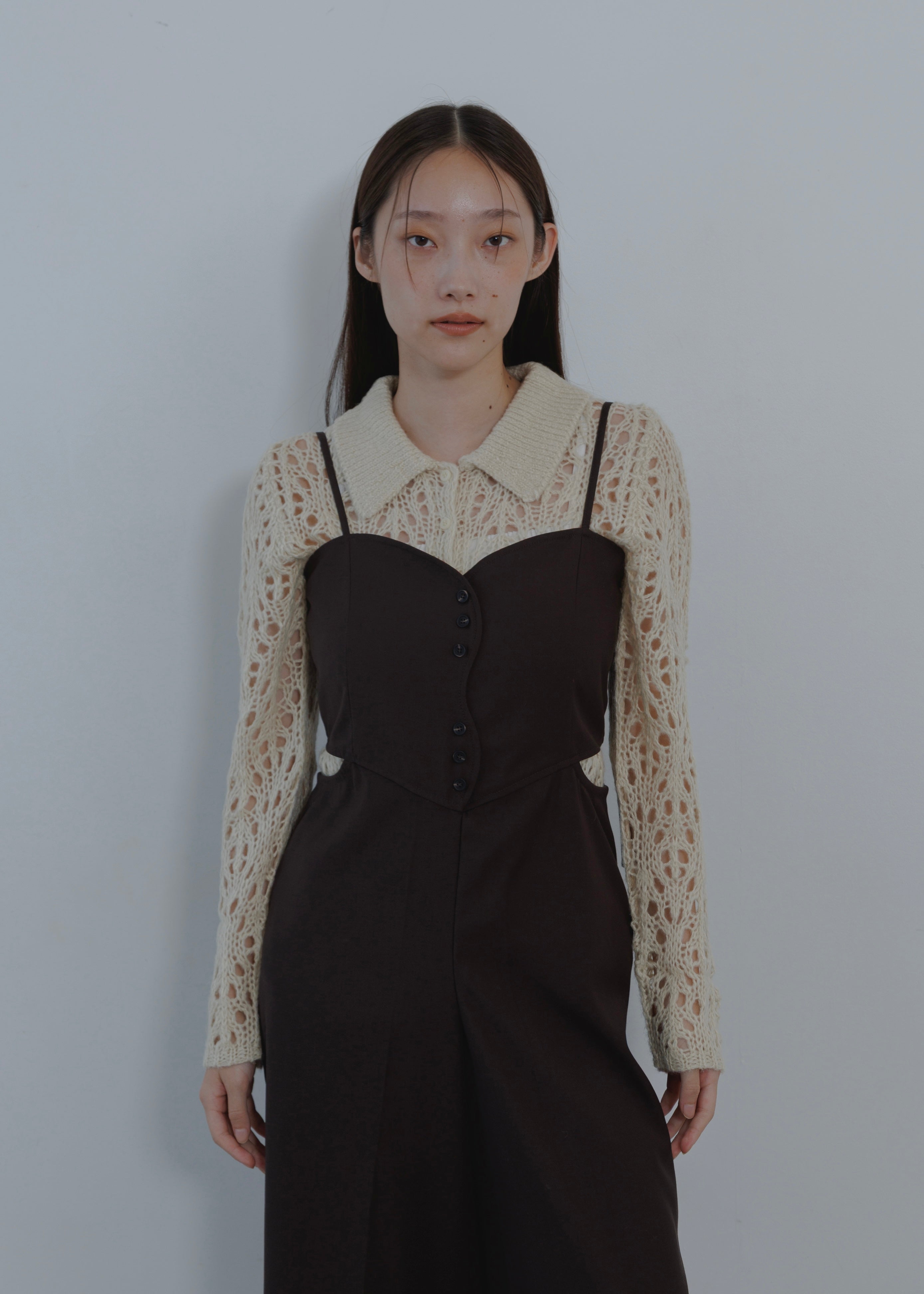 OPENWORK MOHAIR CARDIGAN