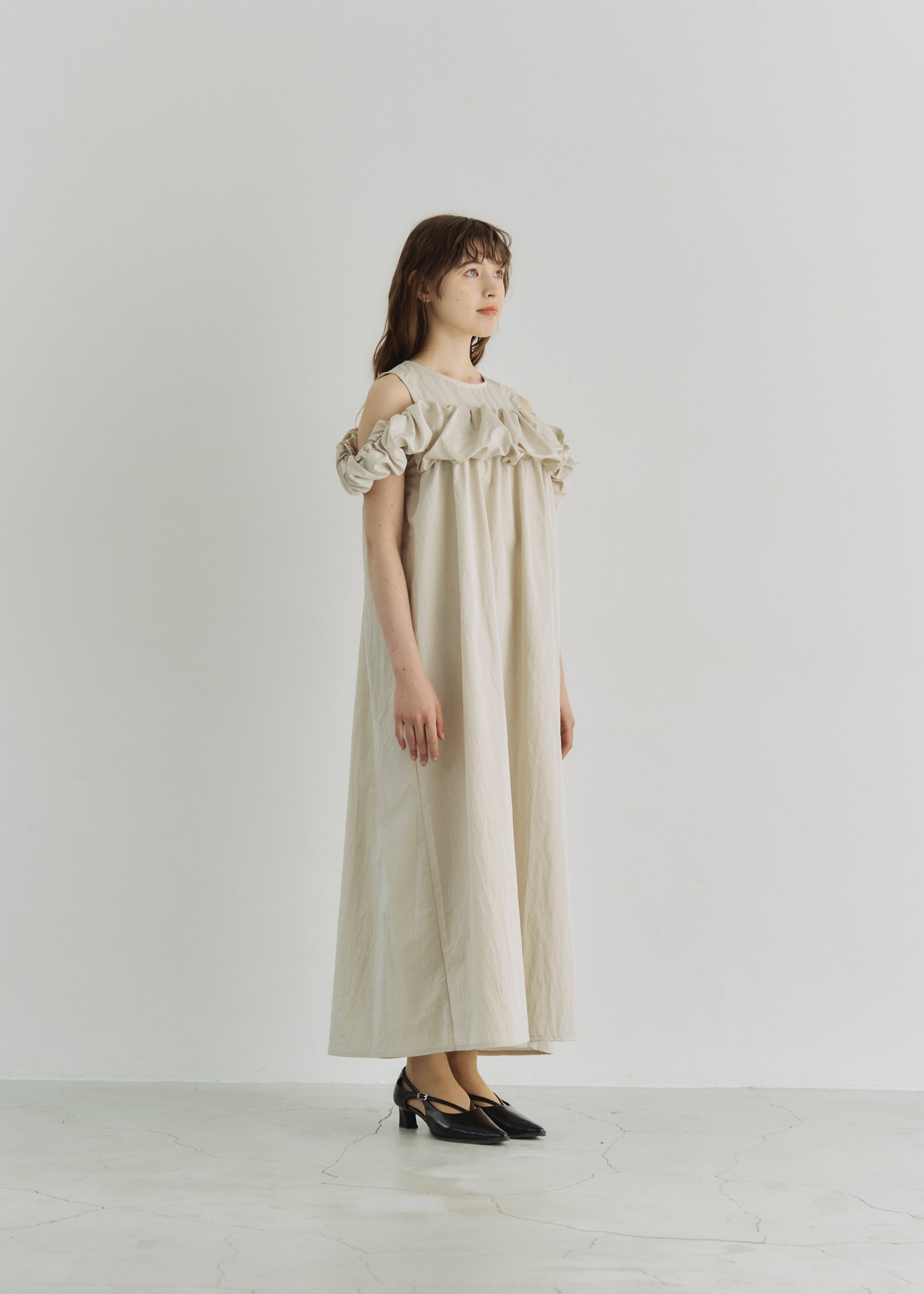 パーティードレス Off the Shoulder Tiered Silk Dress K268074 All Over Beaded Sequin Lace Fit and Flare Gown with