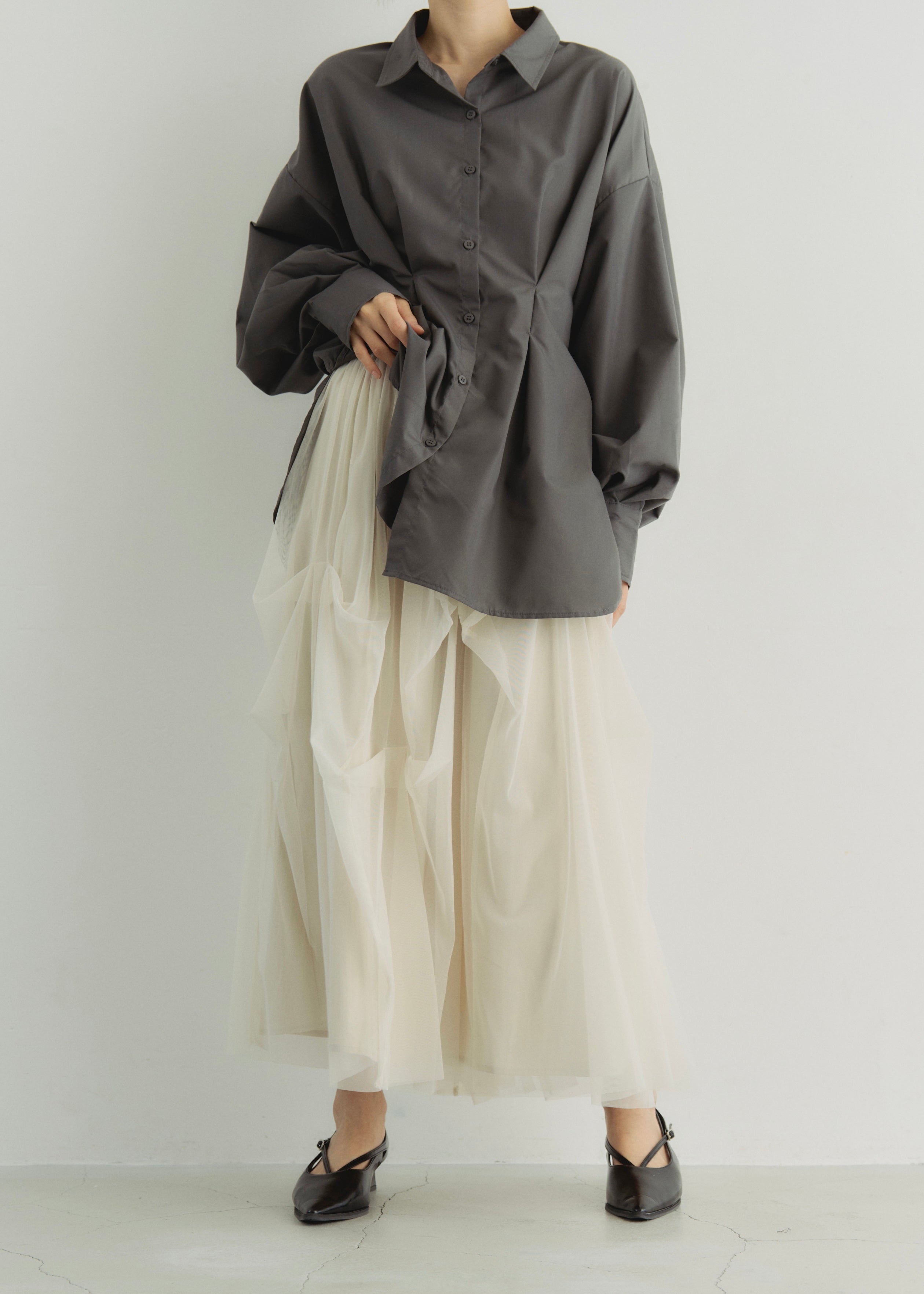 TULLE GATHER SKIRT