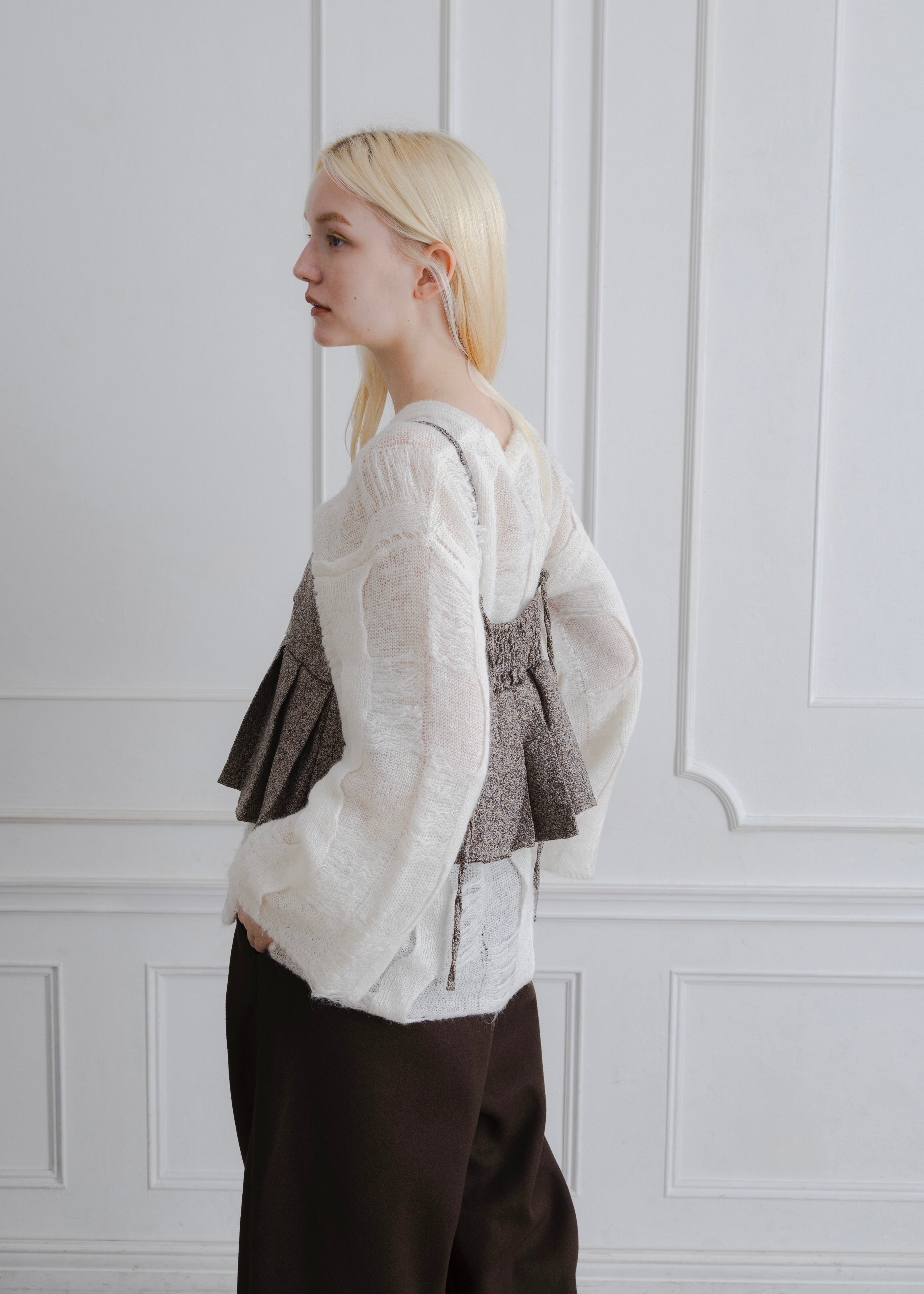 TWEED PLEATS CAMISOLE
