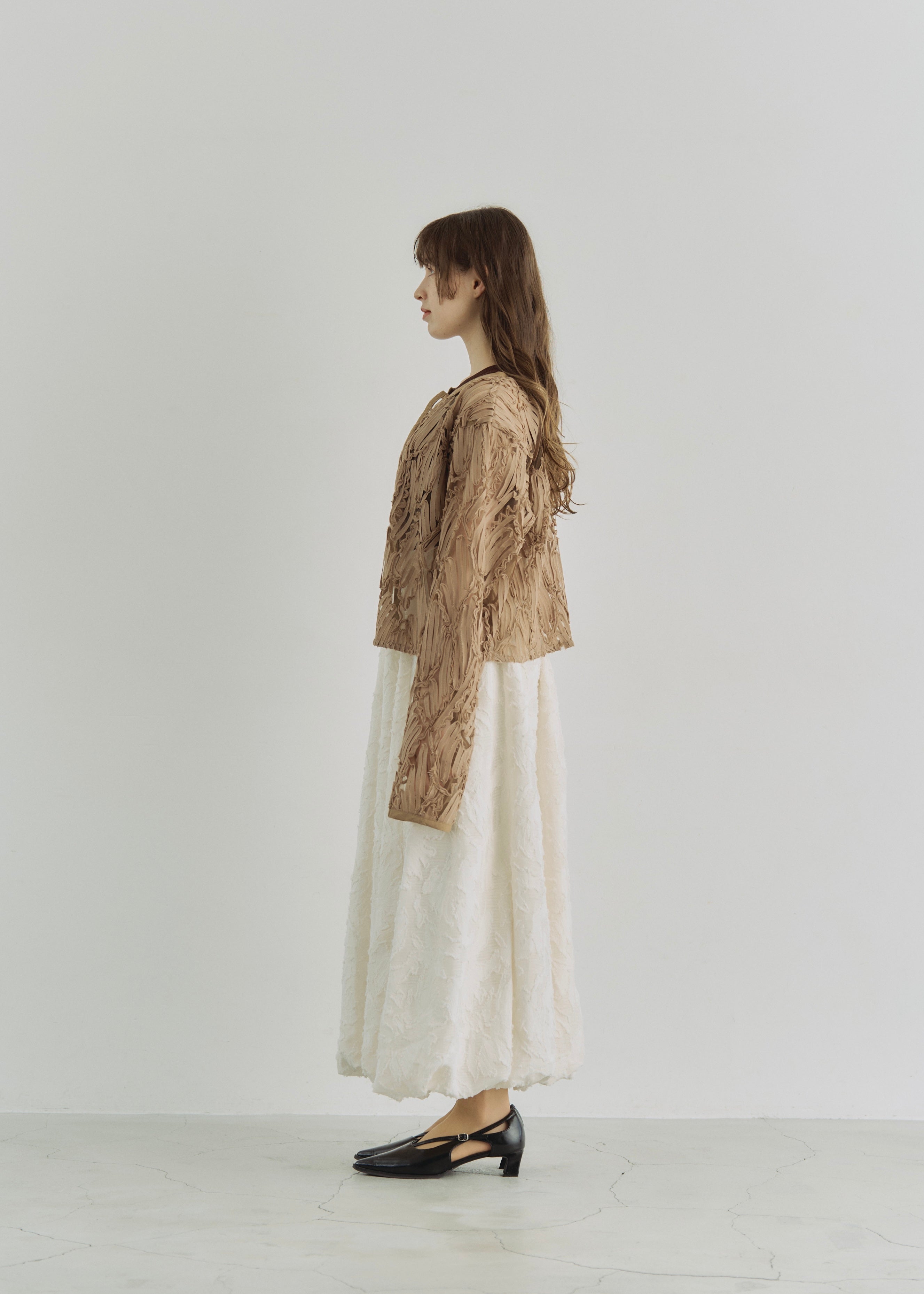 EMBROIDRED TULLE CARDIGAN