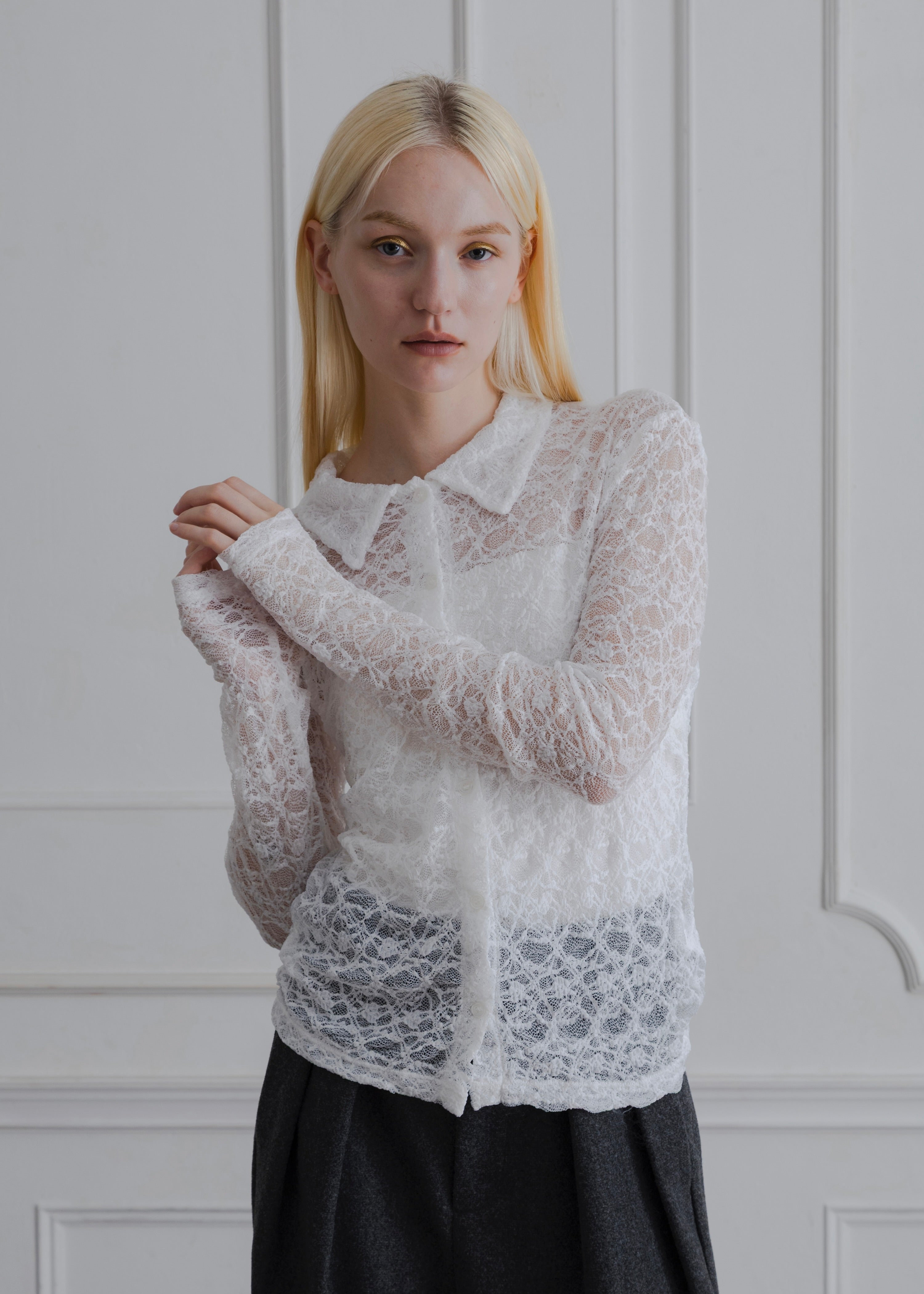 STRETCH LACE SHIRT