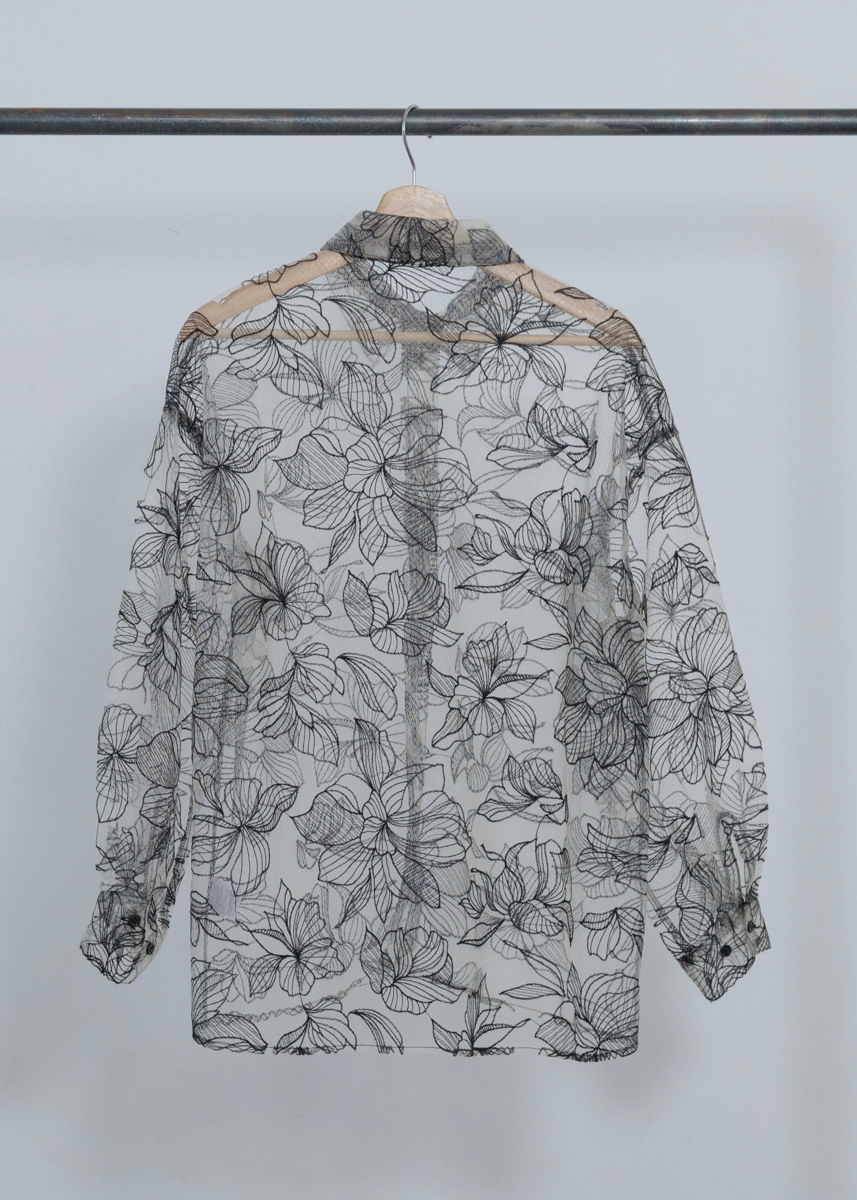FLOWER TULLE SHIRT